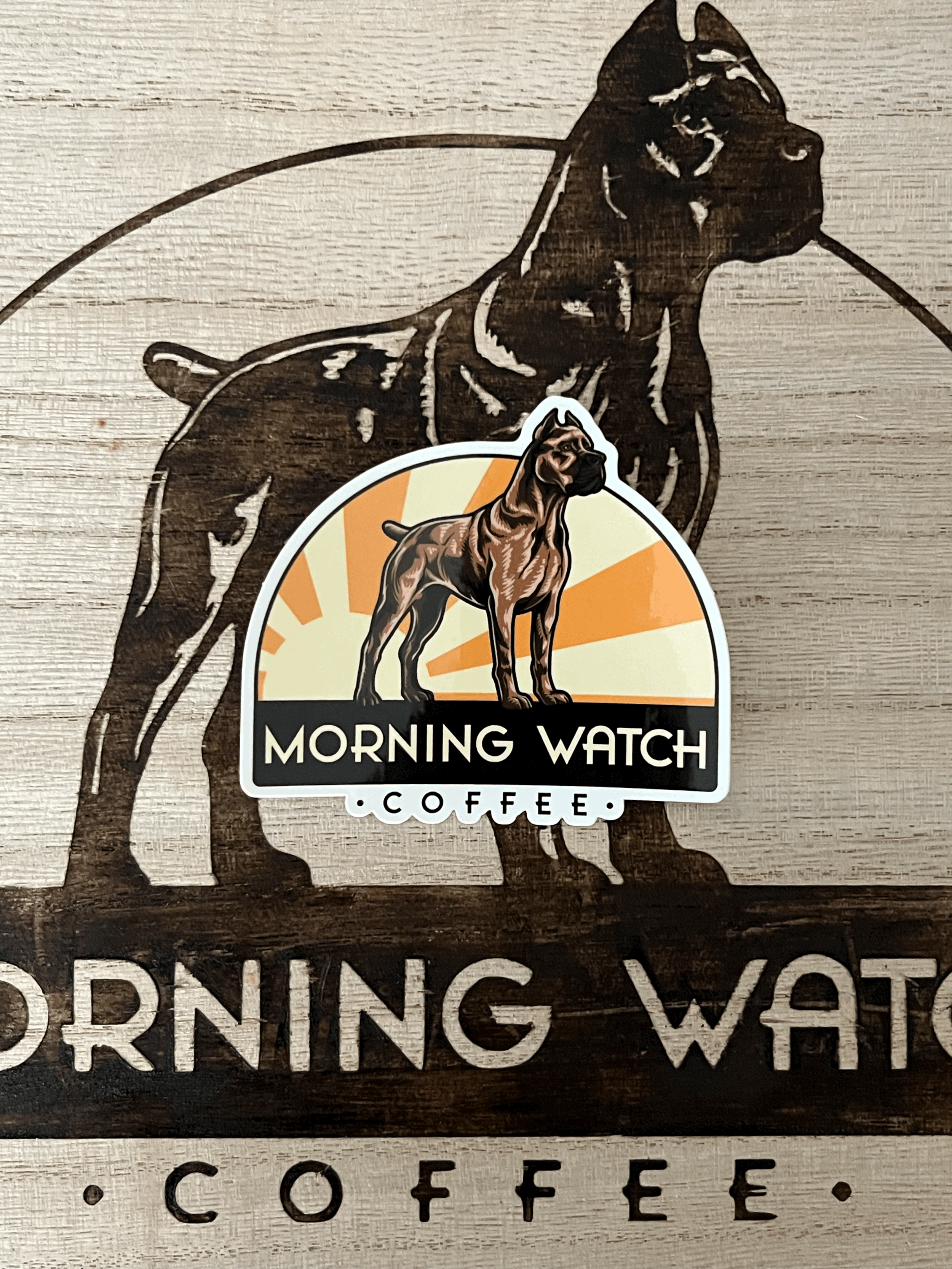 Morning Watch Coffee Sticker