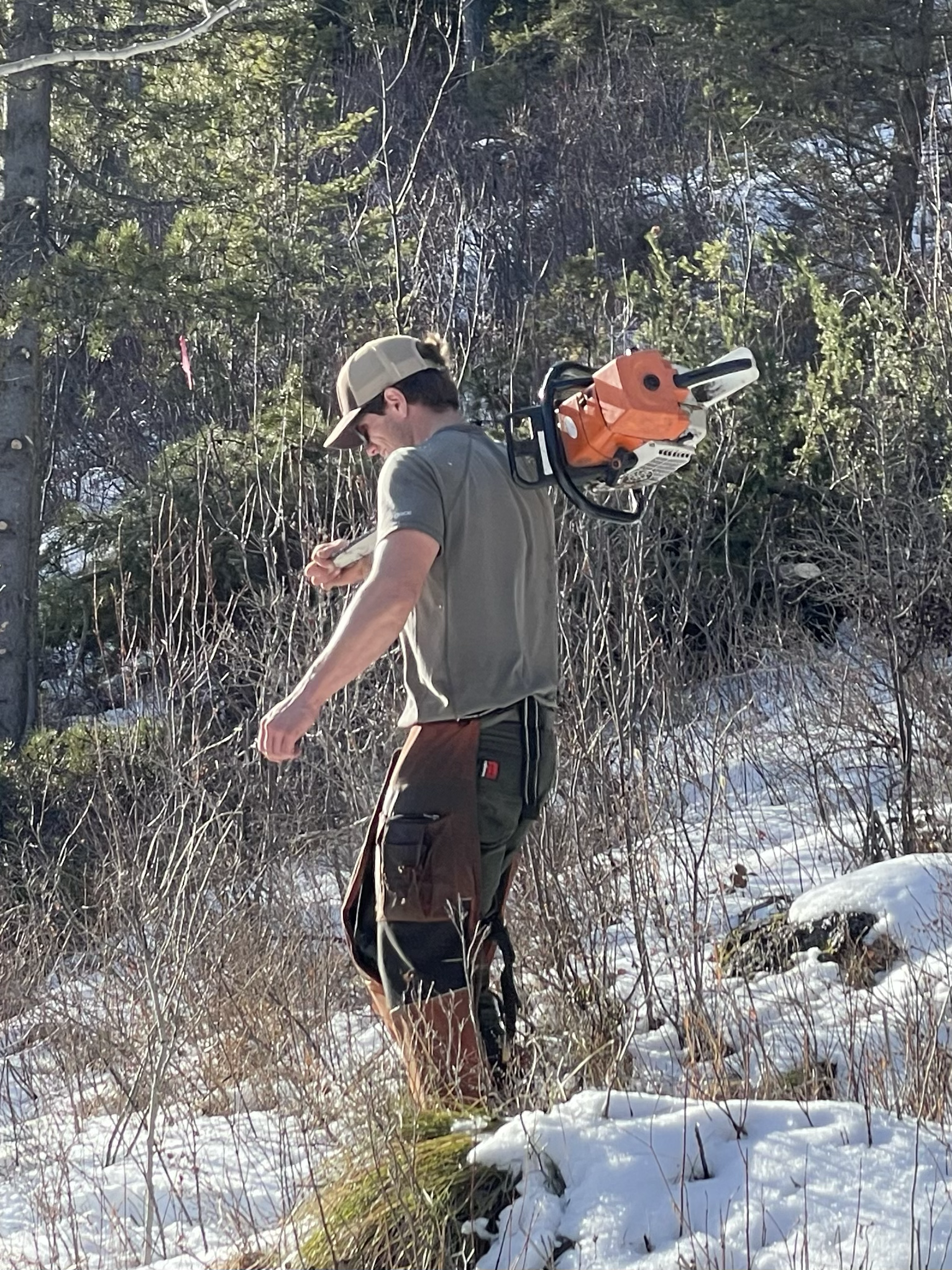 Dakota headed down to work the next section.