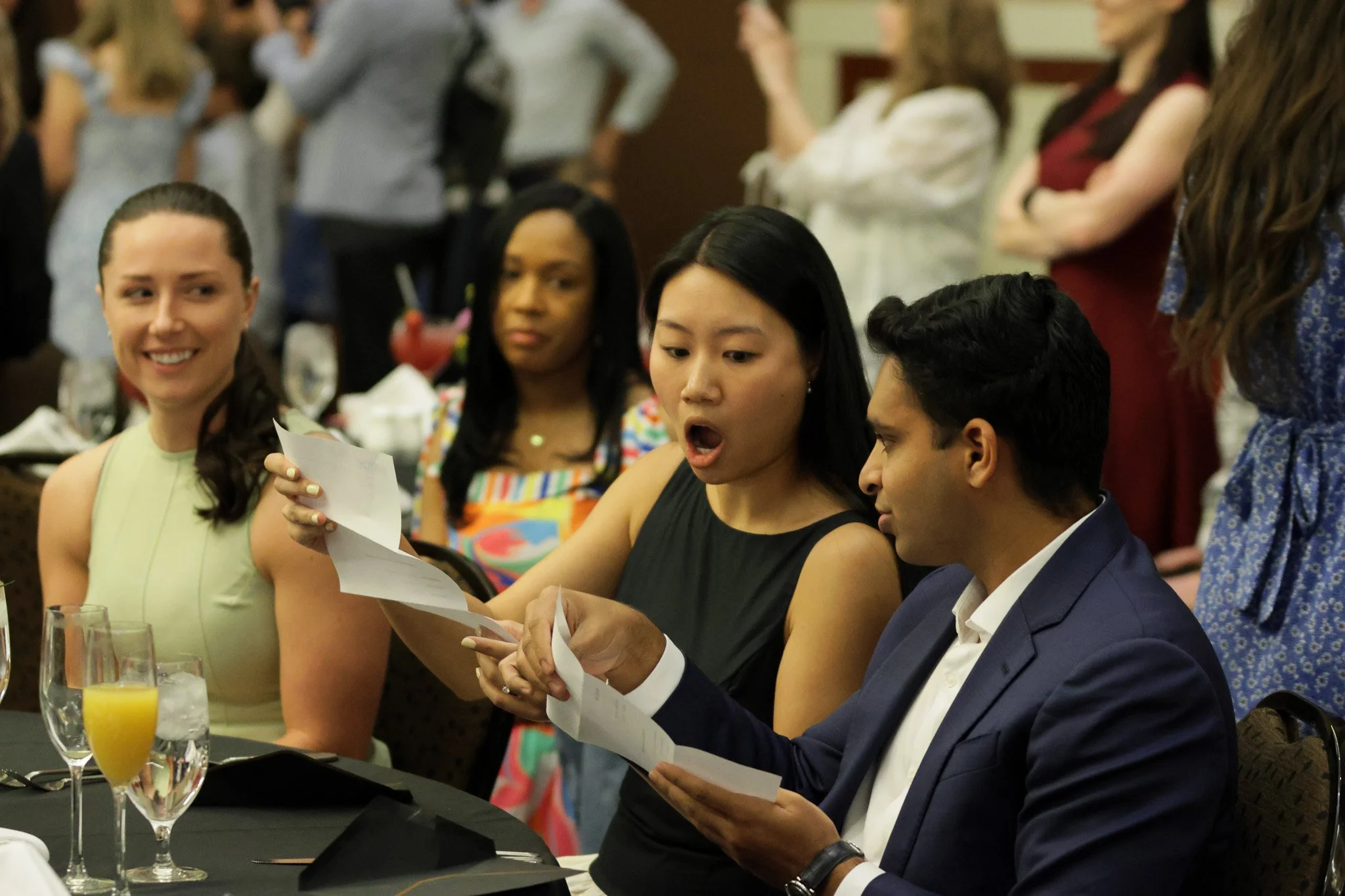 TTUHSC medical students Vivie Tran and Subash Swarna open their residency match letters at TTUHSC's 2026 Match Day event on March 20, 2026 in Lubbock, Texas. Both Tran and Swarna matched at the University of Alabama in Birmingham's Internal Medicine 