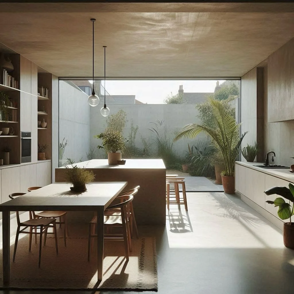 Concept development:

Developing the material palette &amp; arrangement of the interior to create a space of calm. A simple palette of honest crafted materials brings light deep into the space beyond.

#stleonards #architecture #interiordesign #renov