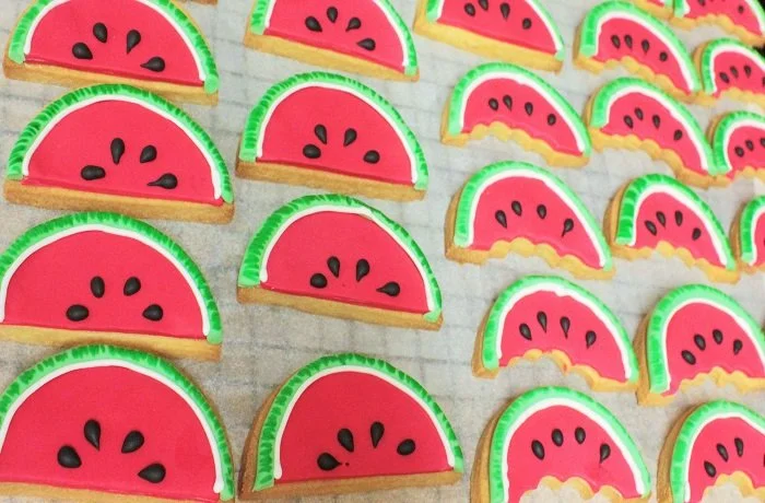 Watermelon Cookies - Aren't these cute?!?