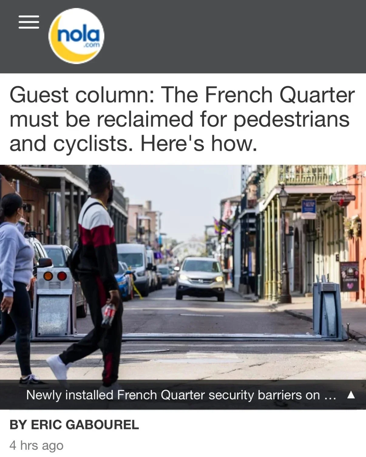 The French Quarter Must Be Reclaimed for Pedestrians and Cyclist. Here's How.