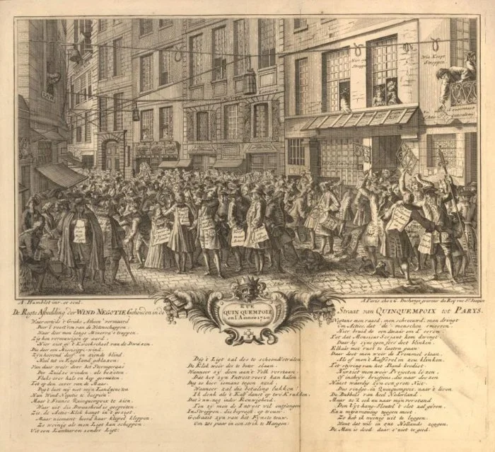 Antoine Humblot, Rue Quinquempoix en l’année 1720, Londres, British Museum