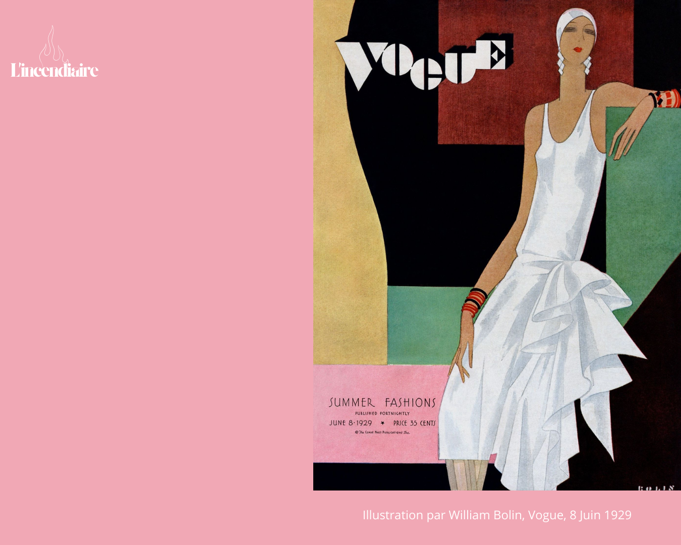 Couverture de Vogue Été 1923, représentant une Garçonne