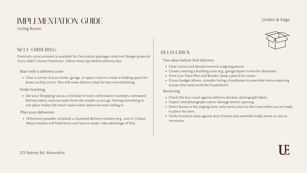 Implementation guide example
