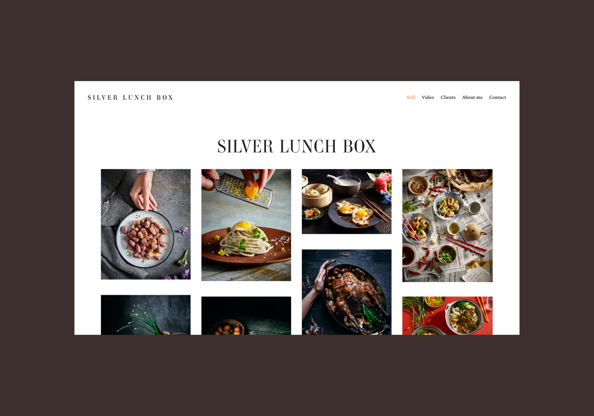 Squarespace web design project - Anna Lee Food Styling - Barbara Gian