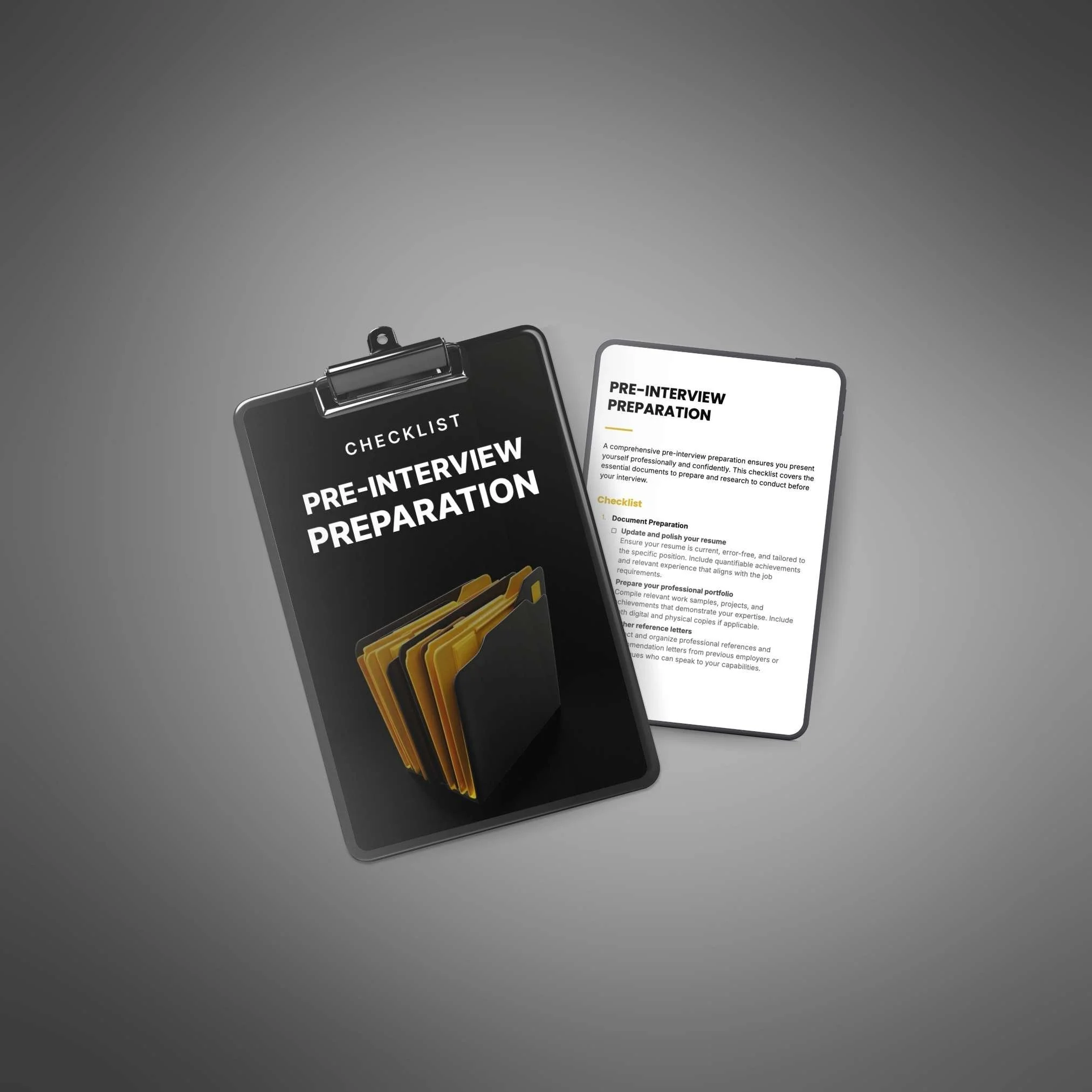 Pre-Interview Preparation - Checklist