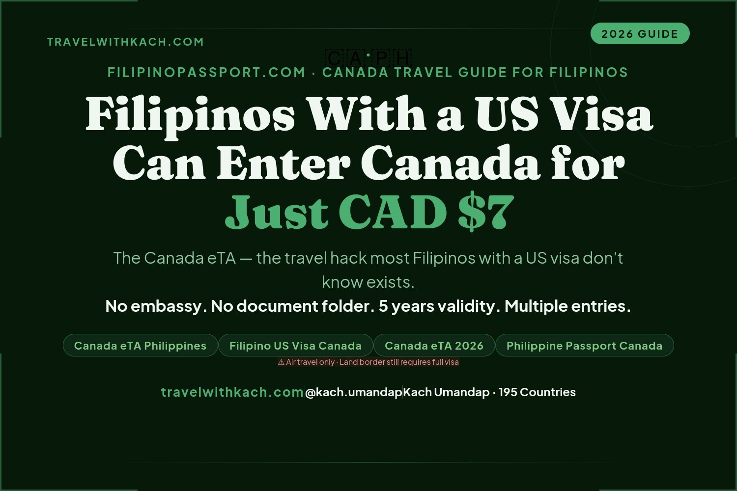 Canada eTA for Filipinos: How to Travel to Canada Without a Full Visa in 2026