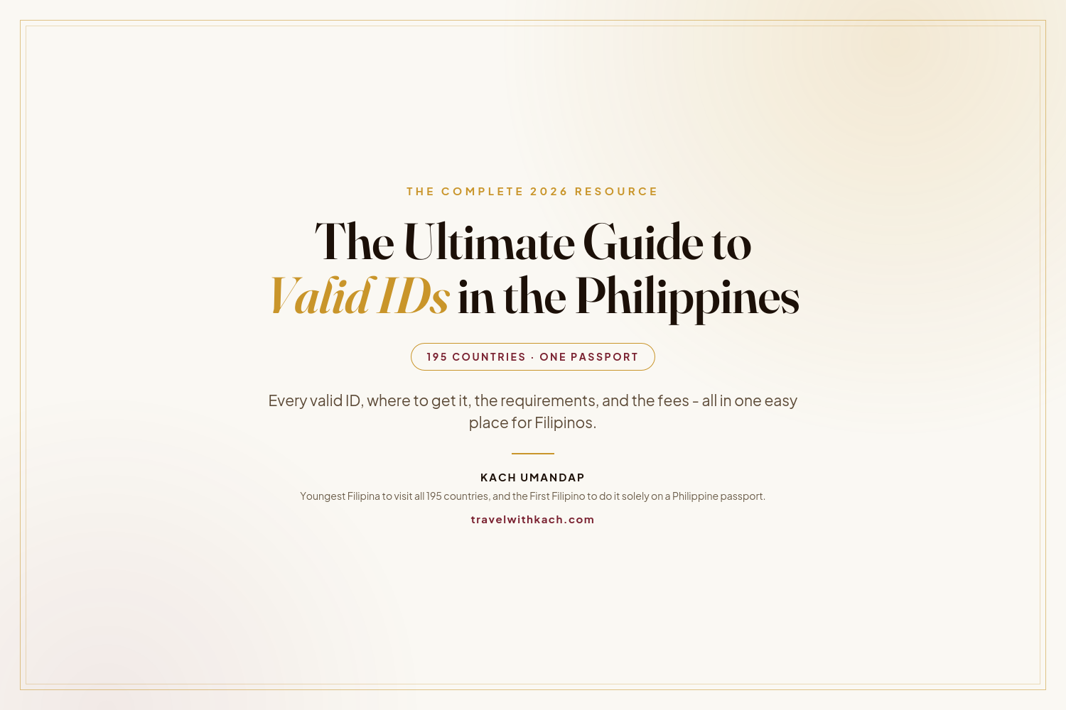 Updated List of Valid IDs in the Philippines for 2026: How To Get Them and The Cost