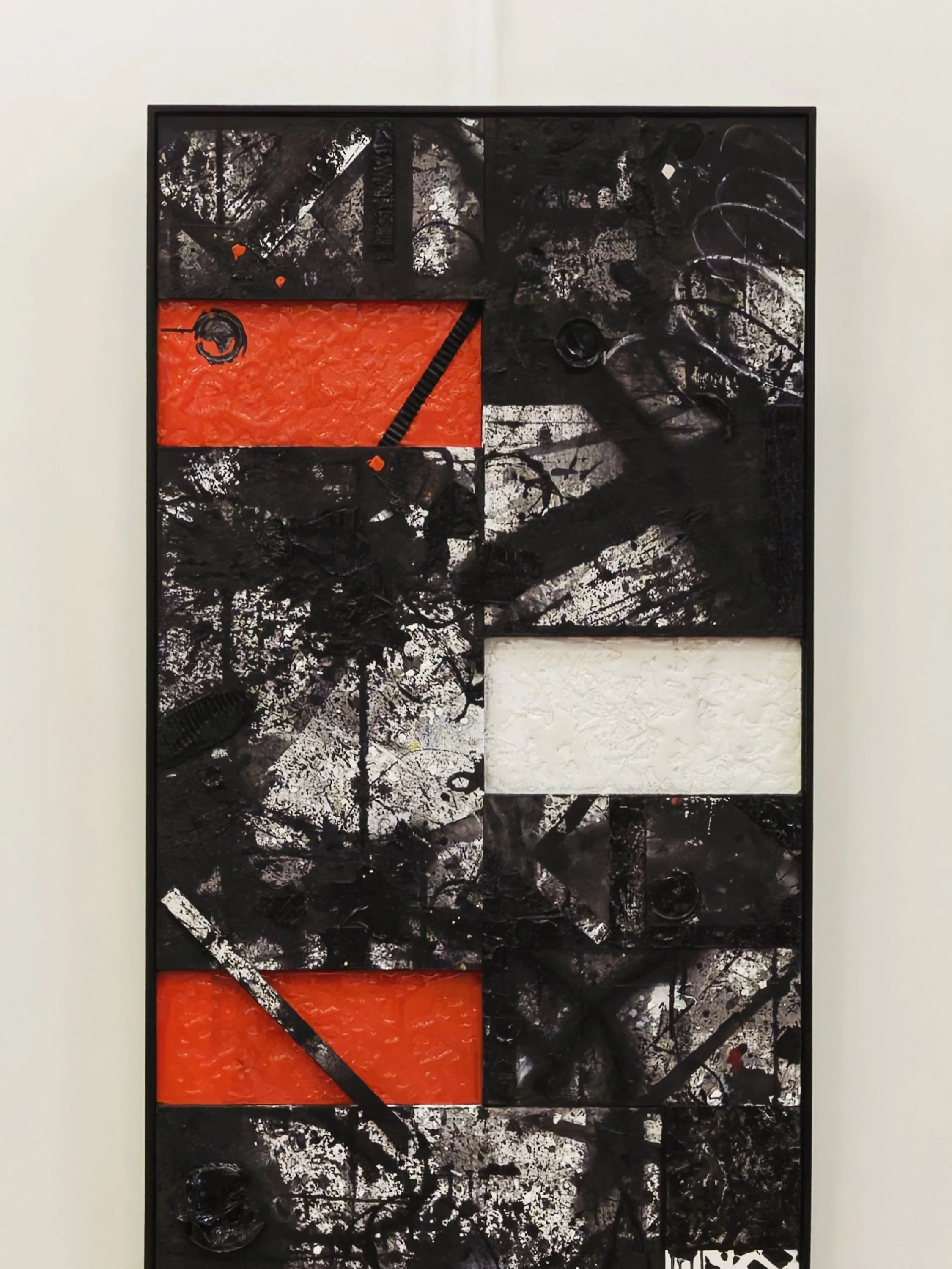 Bushfire Version 2. This is one of my top favourite paintings as it has a real story behind it because it depicts the aftermath of a massive bushfire that swept through our farm in NSW a few years ago. This piece has enabled me to use lots of texture
