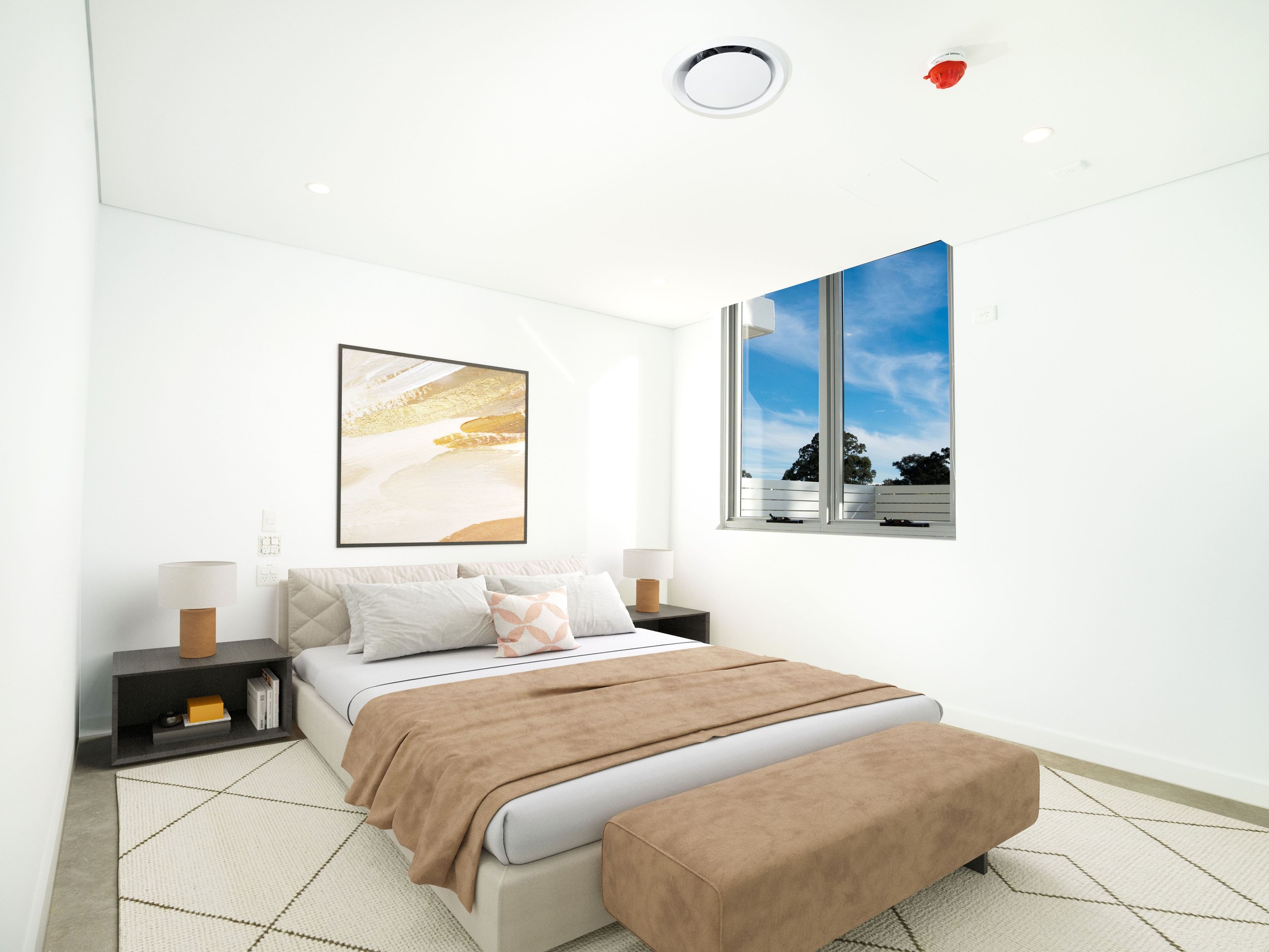 Bedroom with bed and window