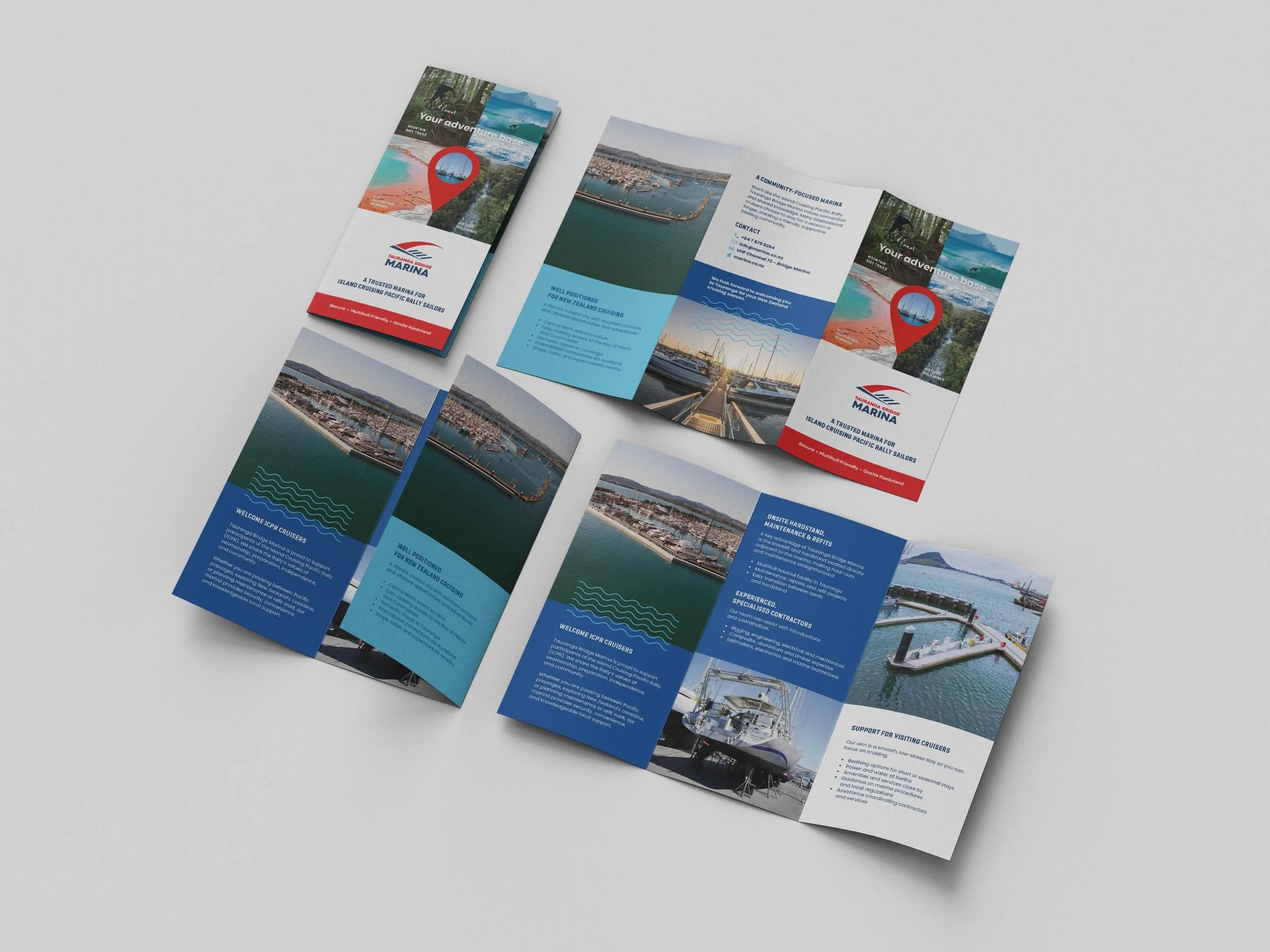 Tauranga Bridge Marina tri-fold brochure