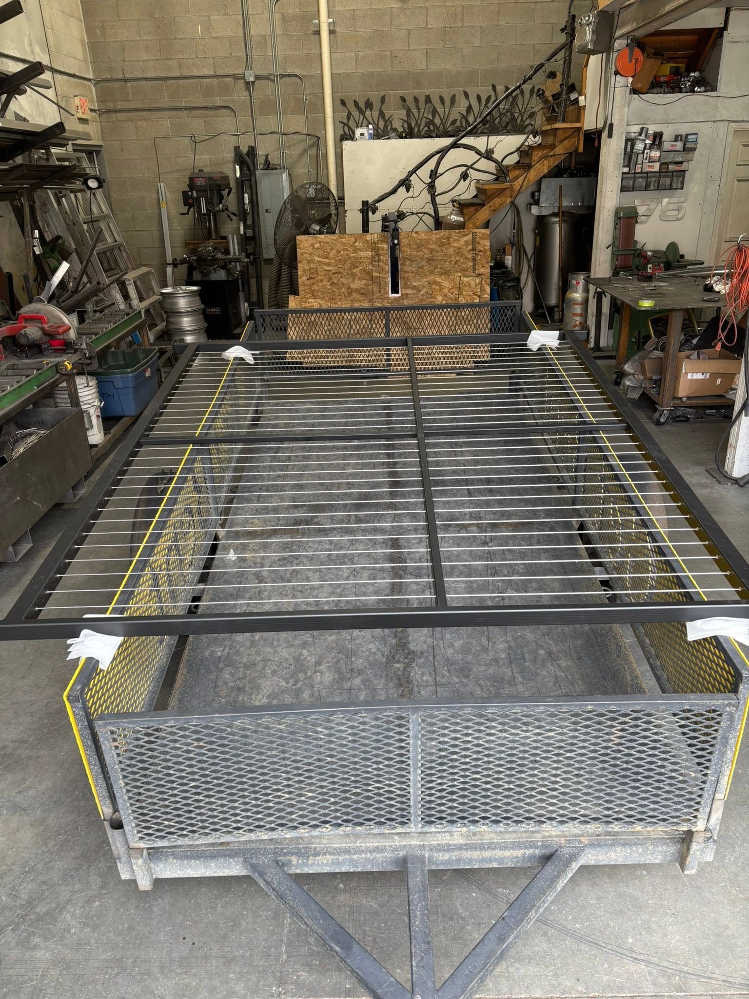 steel welded metal trailer