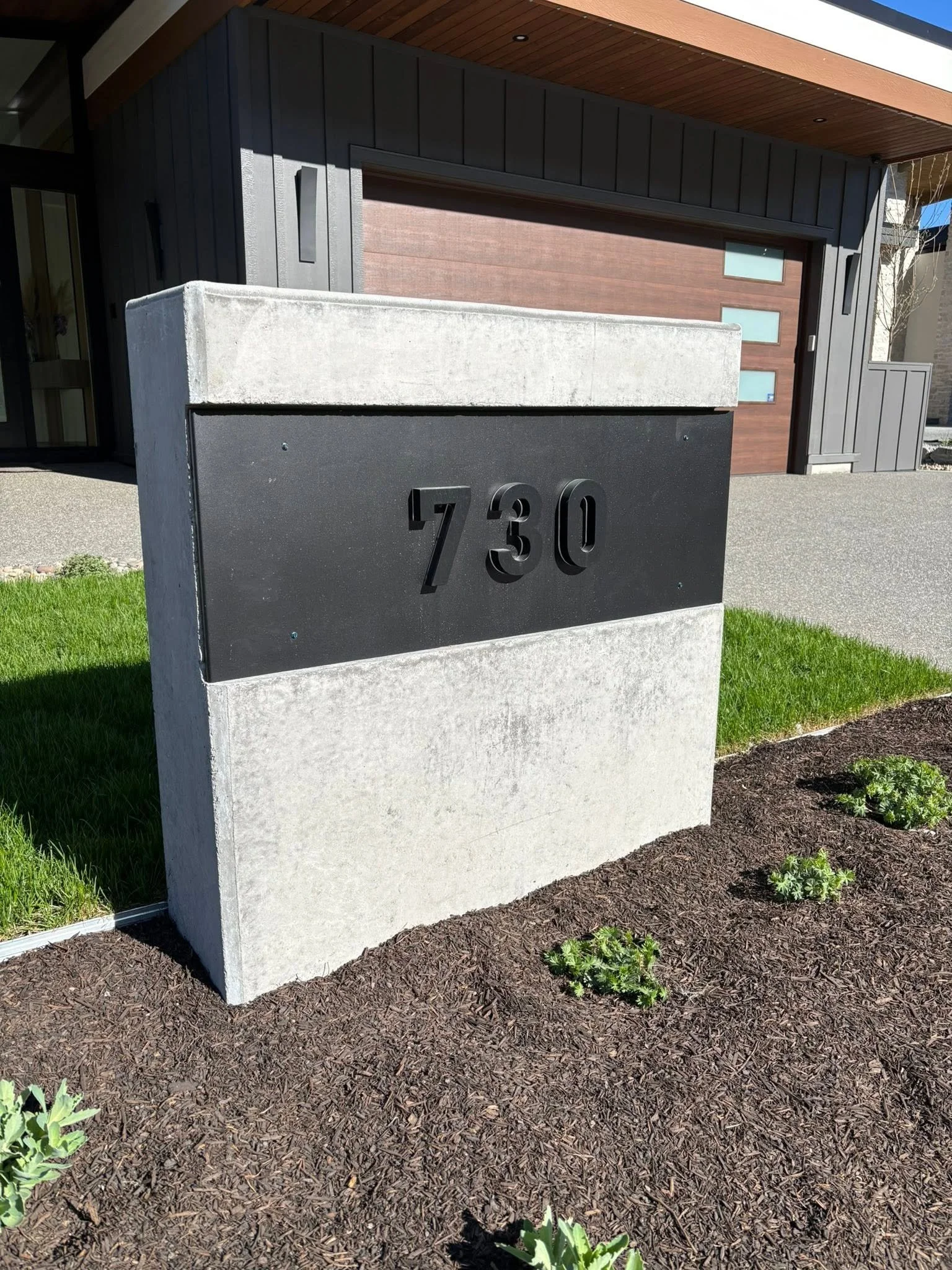 metal address signage in Kelowna 