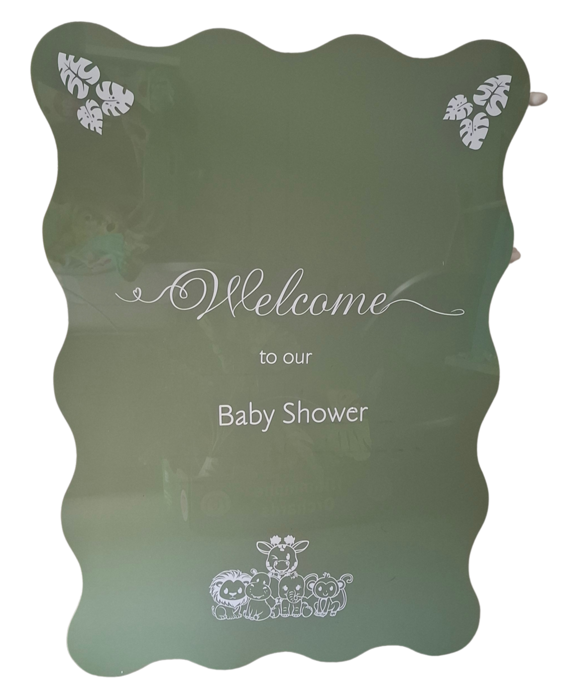 Baby Shower Welcome Sign and easel