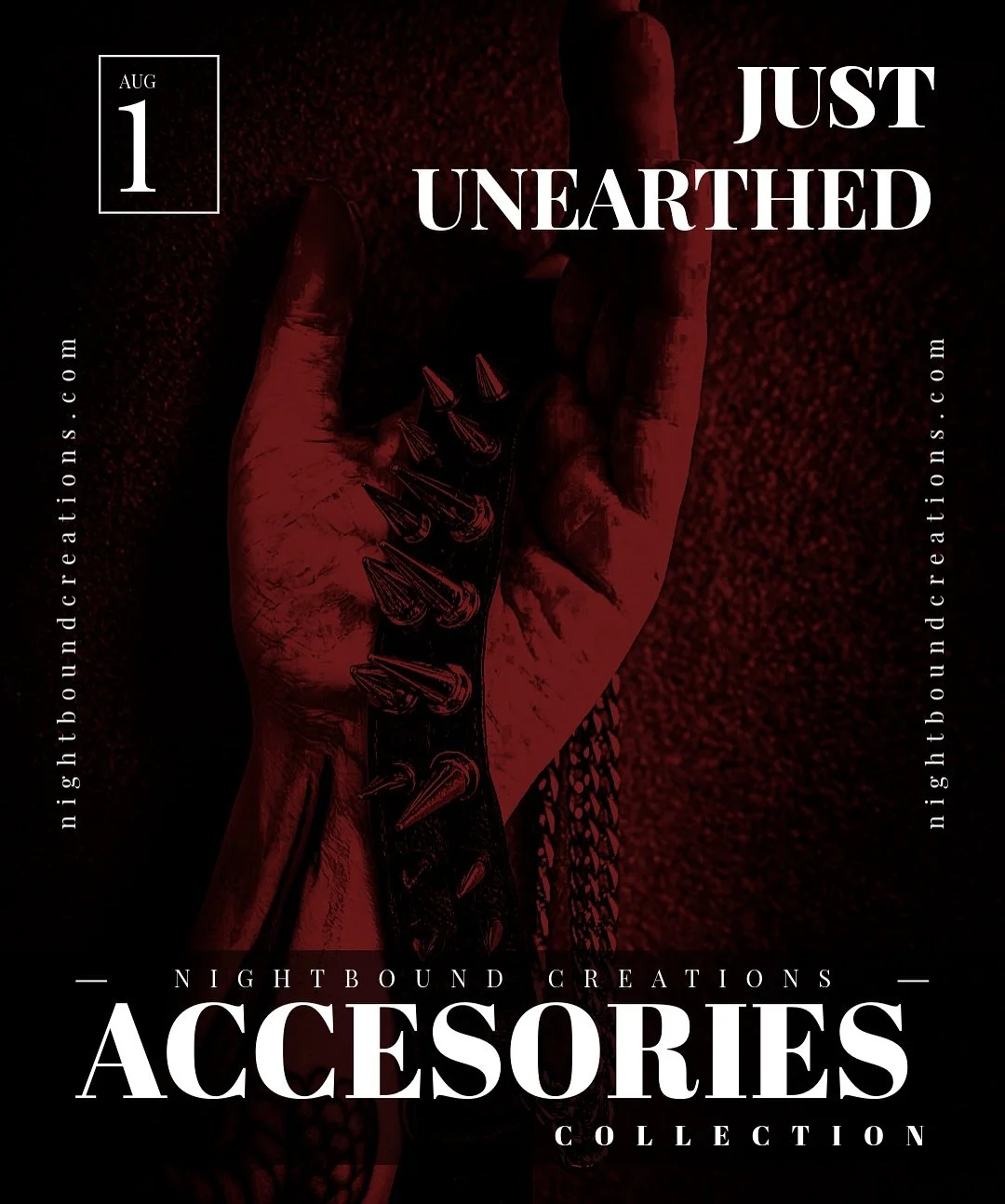 The wait is over.

Just Unearthed &ndash; our newest accessories collection &ndash; is now live.

Born of metal, midnight, and memory.

Shop now at www.nightboundcreations.com or via the link in bio.

🖤 Vegan leather, handmade &amp; designed in Hels
