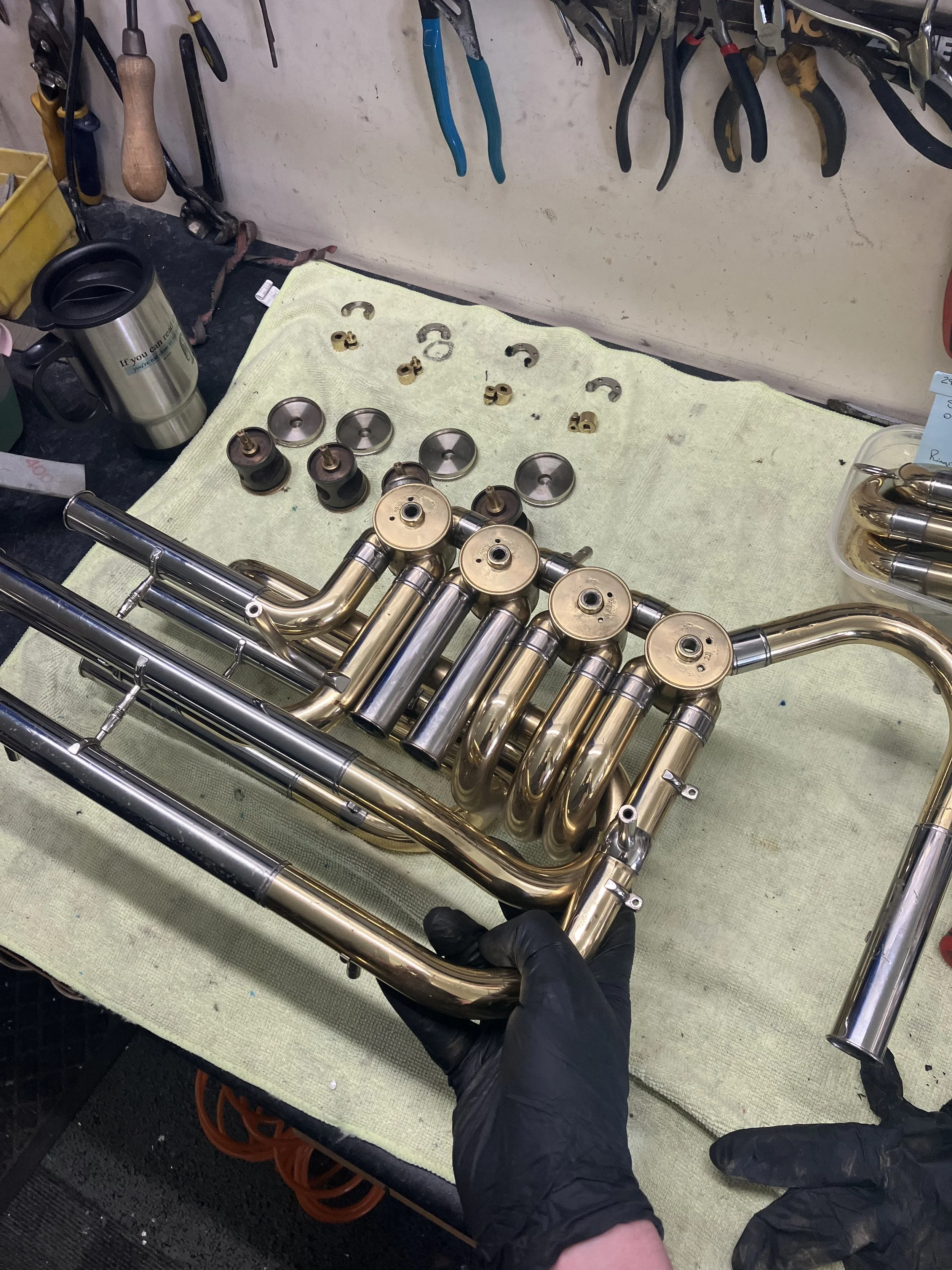 Bb tuba valve service