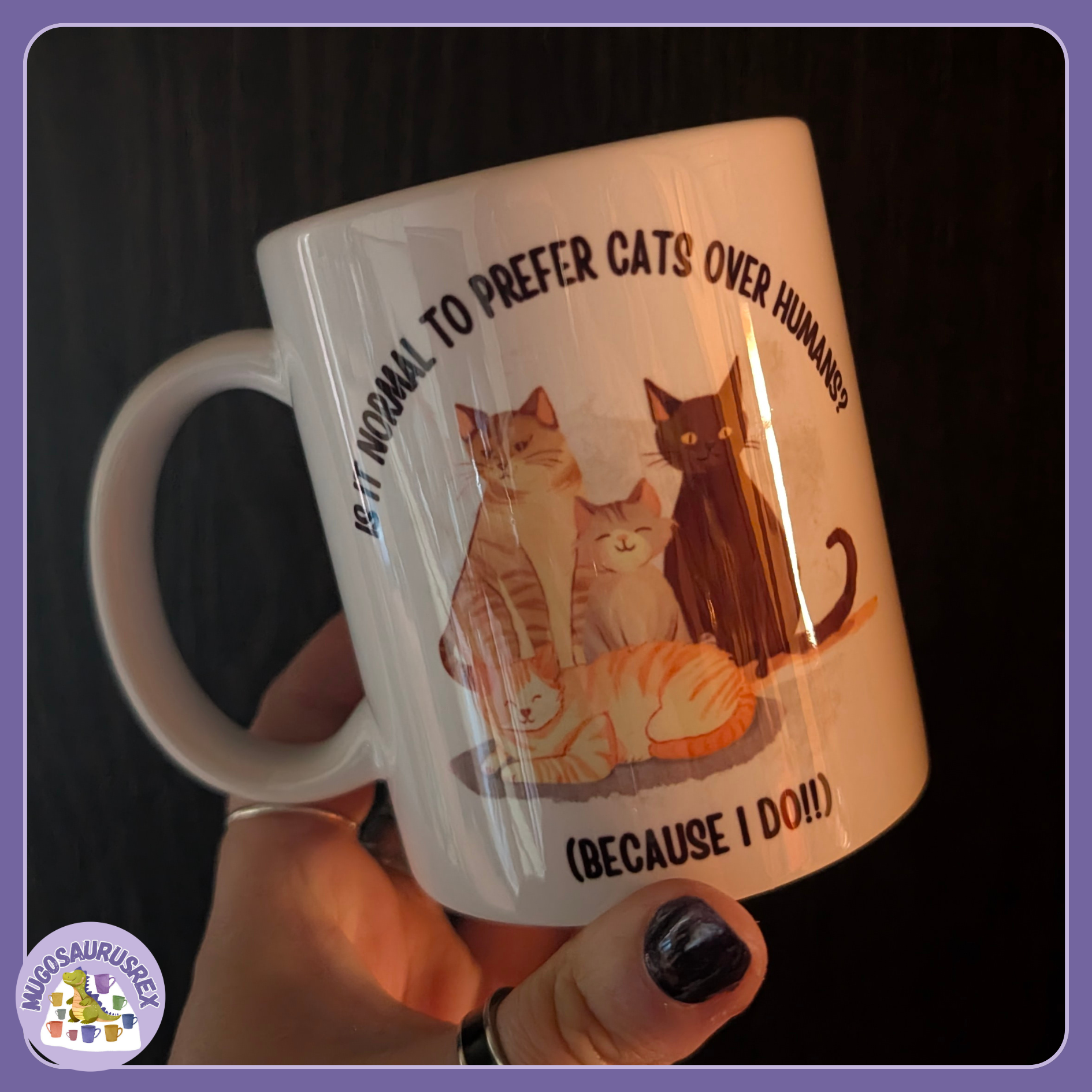 11oz Ceramic Mug - Cats Over Humans