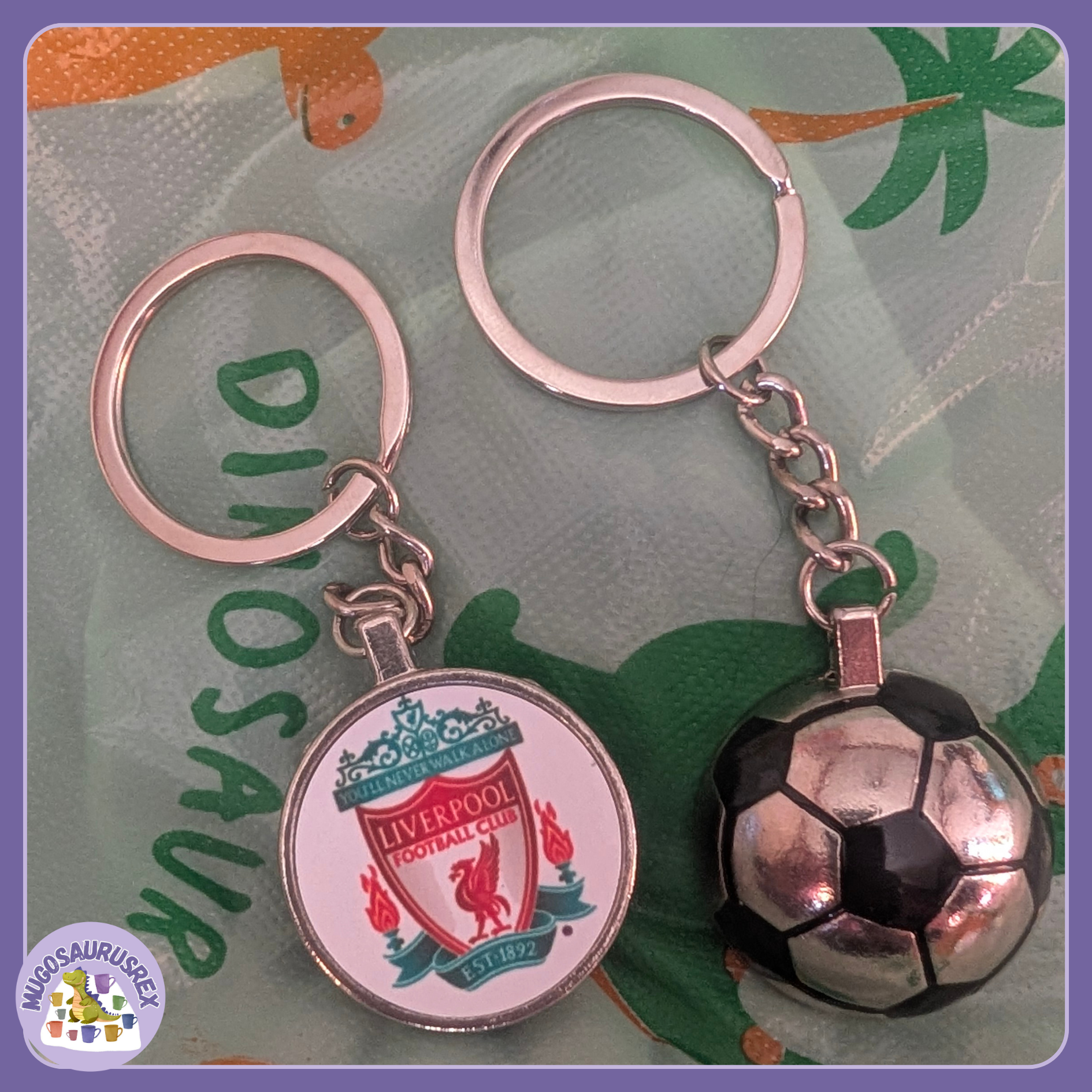 2 x Football Keyrings - Bespoke Designs