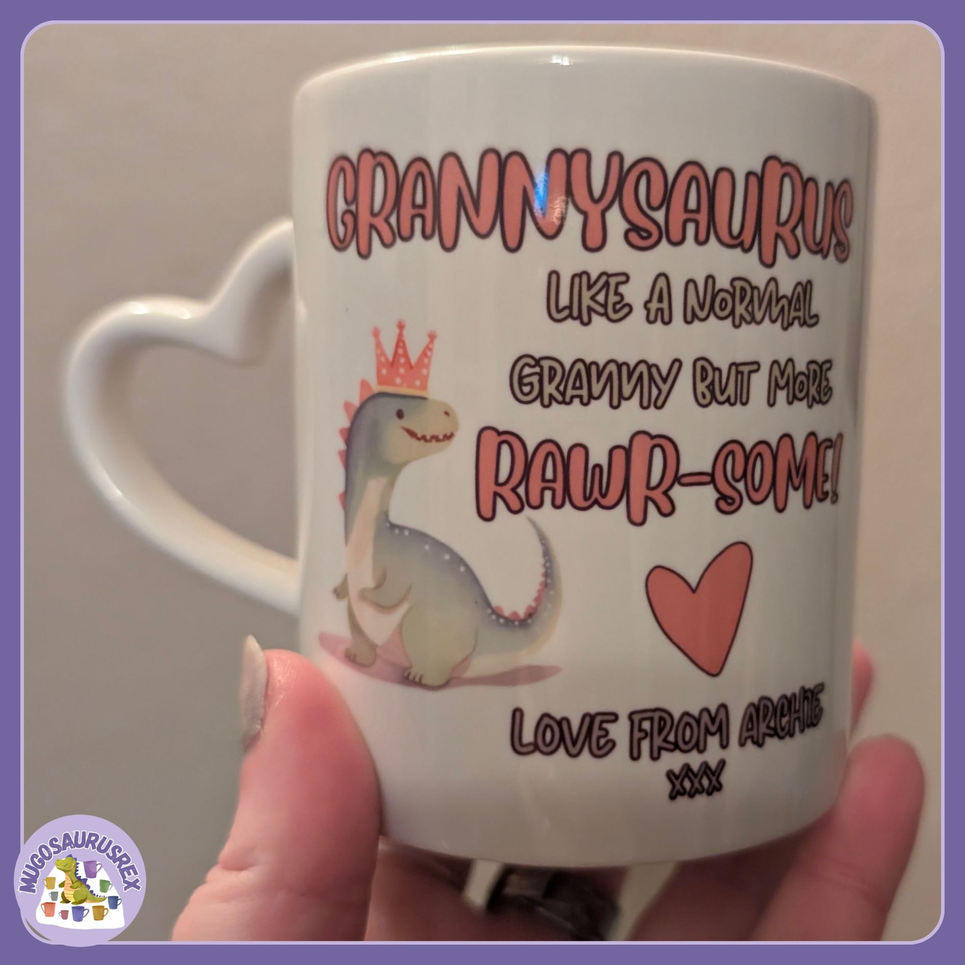 11oz Ceramic Mug (W/ Heart Handle) - Bespoke Design