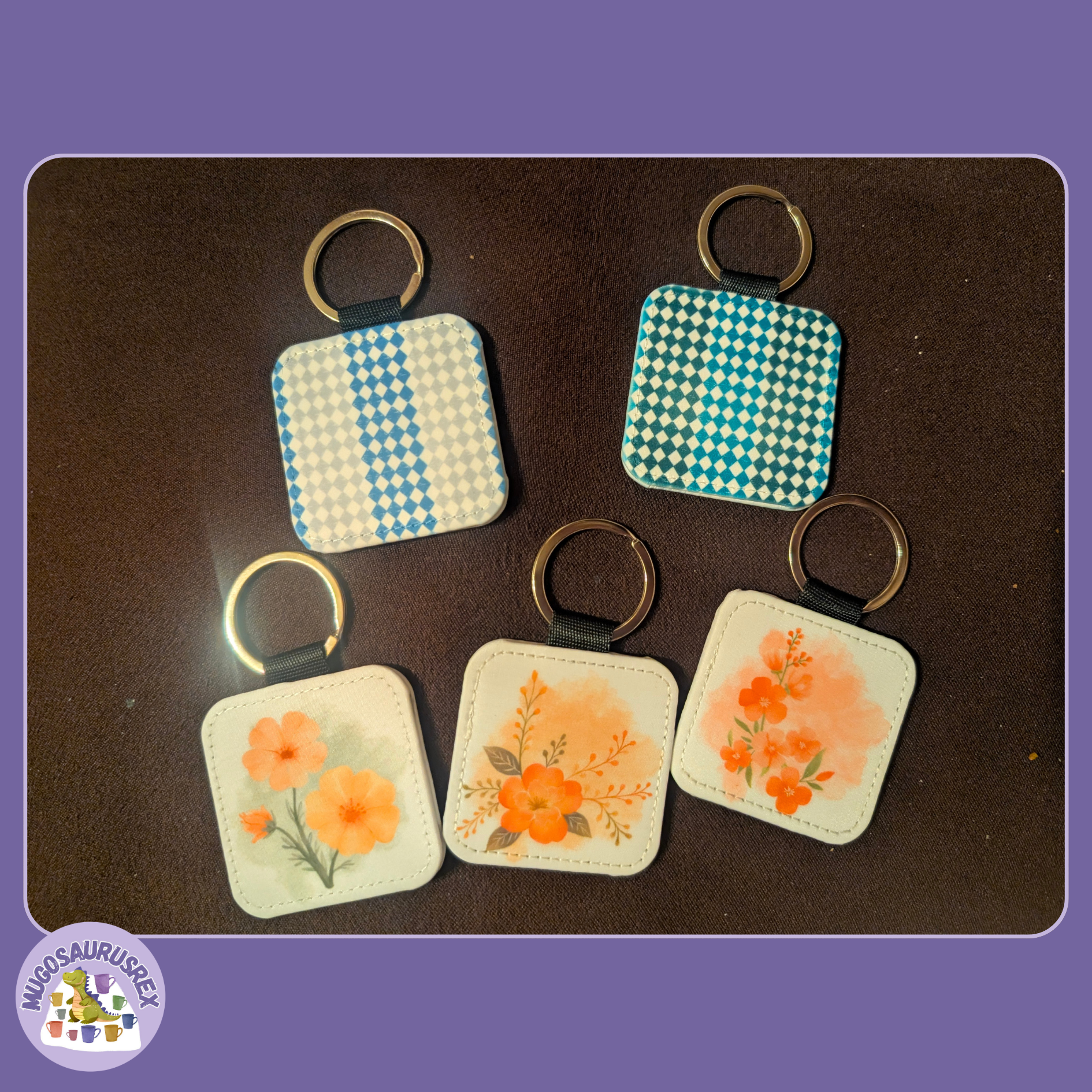 5 x Keyrings - Bespoke Designs and The Floral Collection (Tweaked to be bespoke)