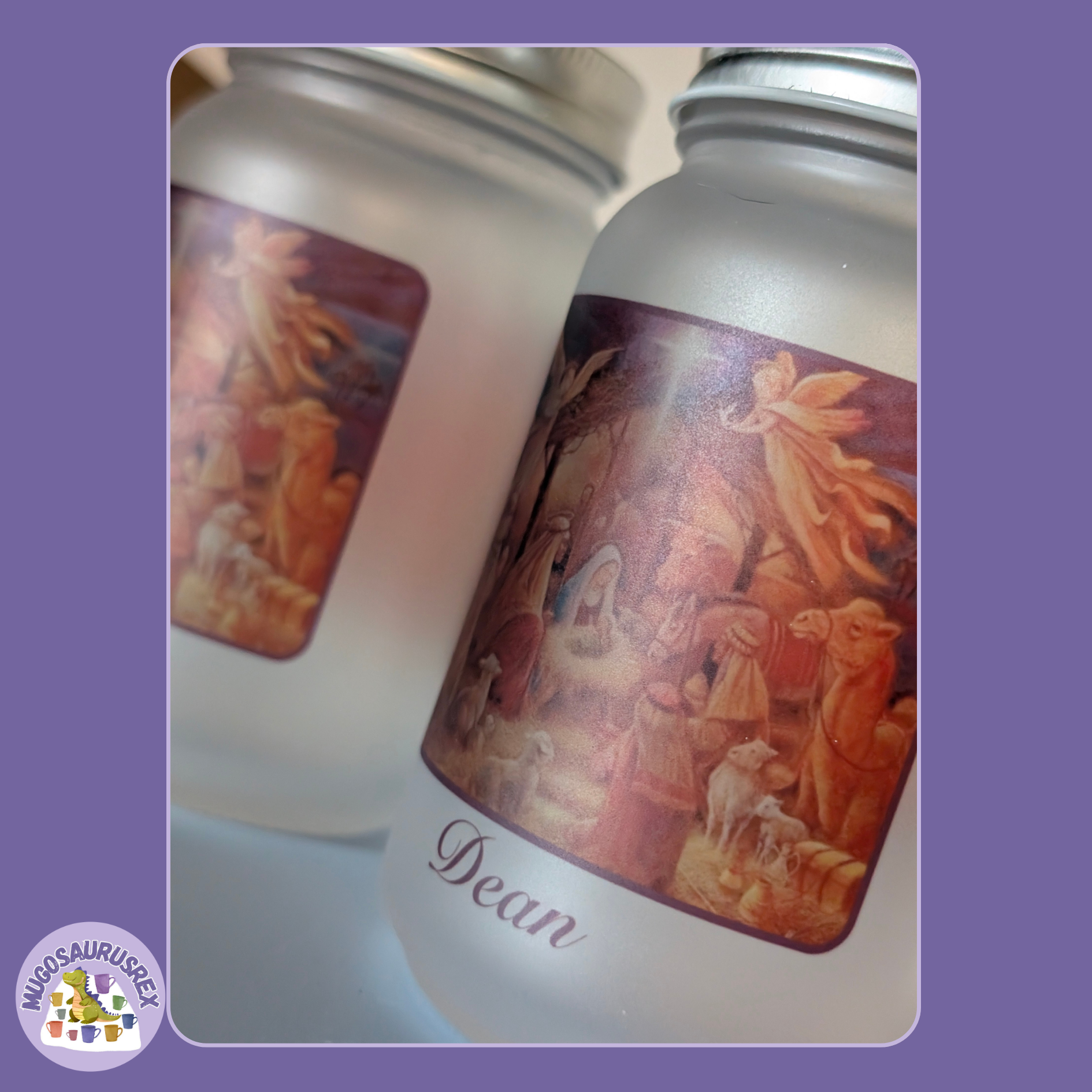 2 x Mason Glasses W/ Straws - Bespoke Designs