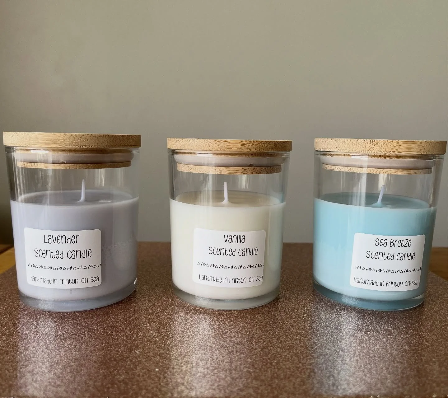 Featuring 3 of our newest candles to the classic collection ✨

Our handmade candles come in three soothing fragrances:
💜 Lavender &ndash; calm &amp; relaxing
🤍 Vanilla &ndash; sweet &amp; comforting
💙 Sea Breeze &ndash; fresh &amp; uplifting

Each