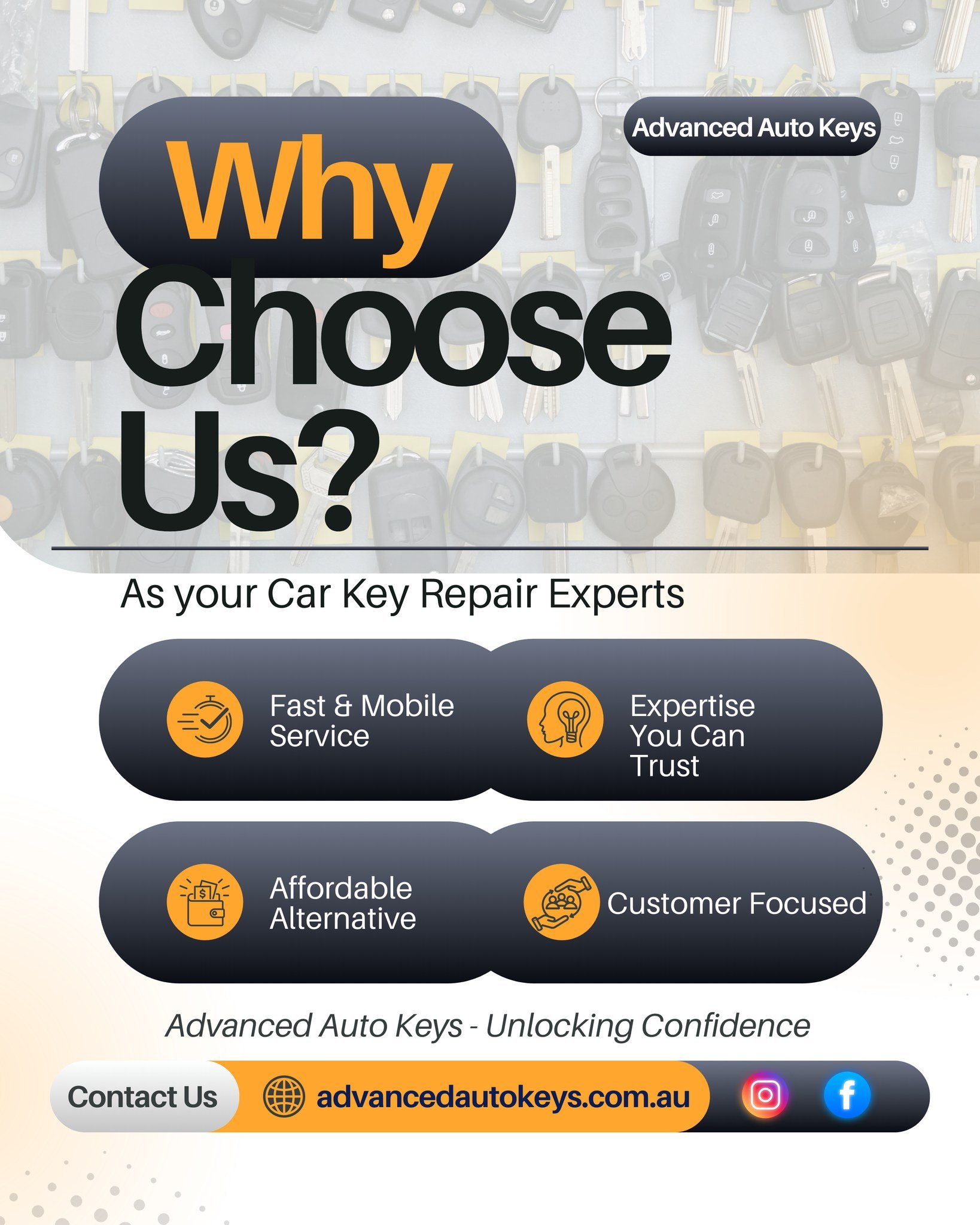 Why Choose Us as Your Car Key Repair Experts?
Visit our Website for a FREE Quote!
#carkeys #melbourne #victoria #australia #carlocksmith #automotivekeys #keyfob  #keylessentry #sportscar #luxurycars #classiccar
