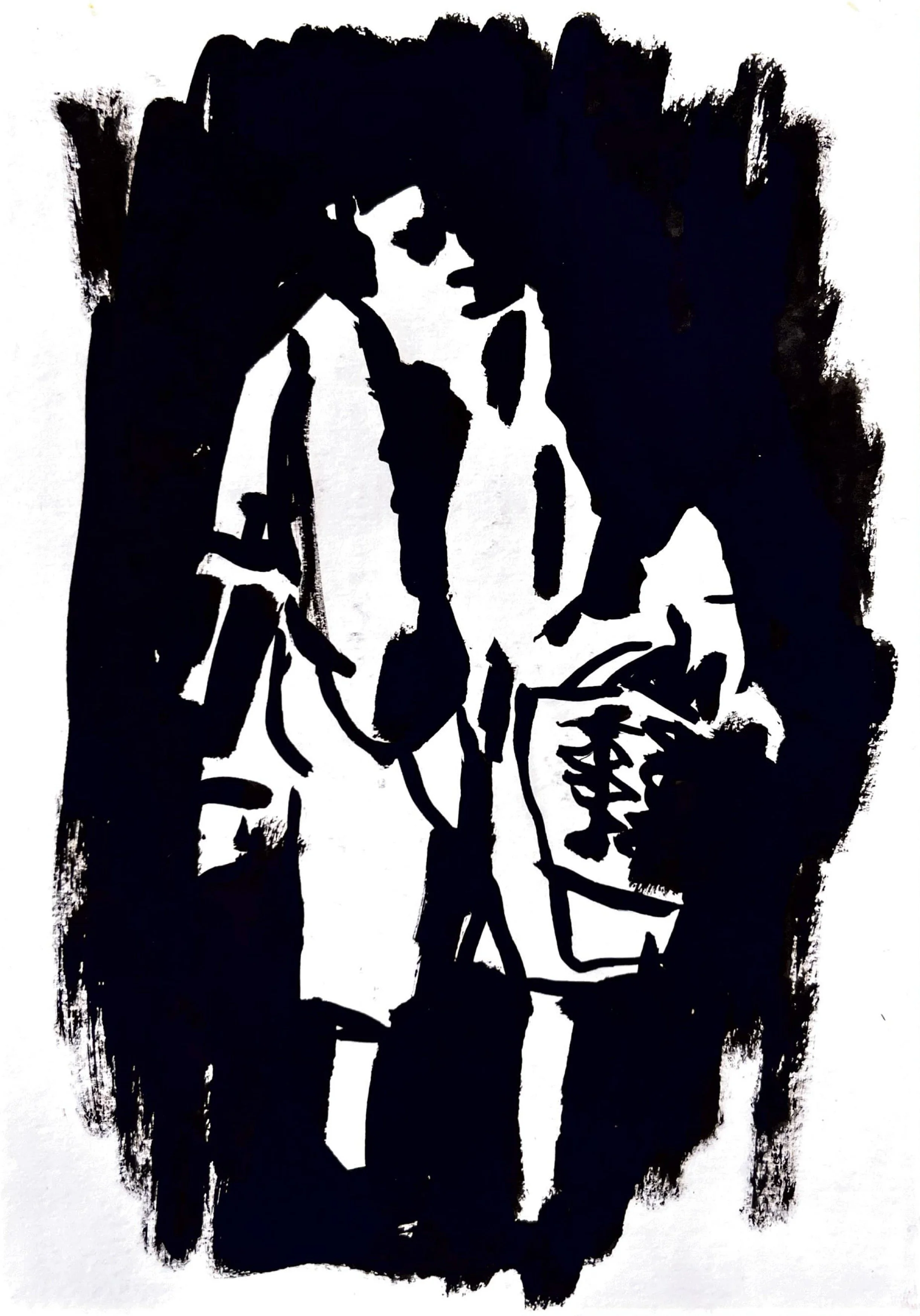 Sem título, tinta da china s/papel, 29,7 cm x 42 cm