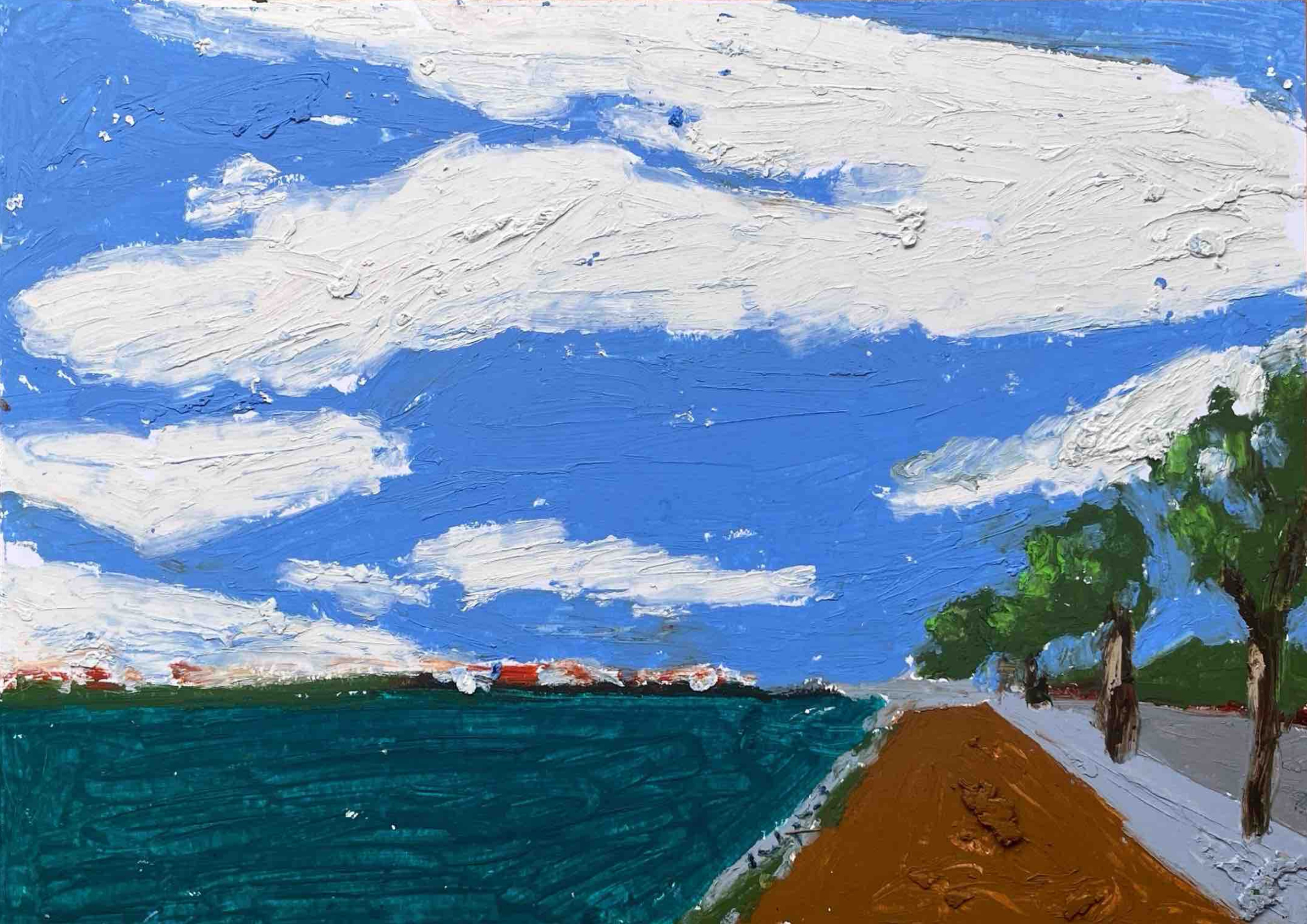 Sem título, óleo s/papel, 29,7 cm x 42 cm