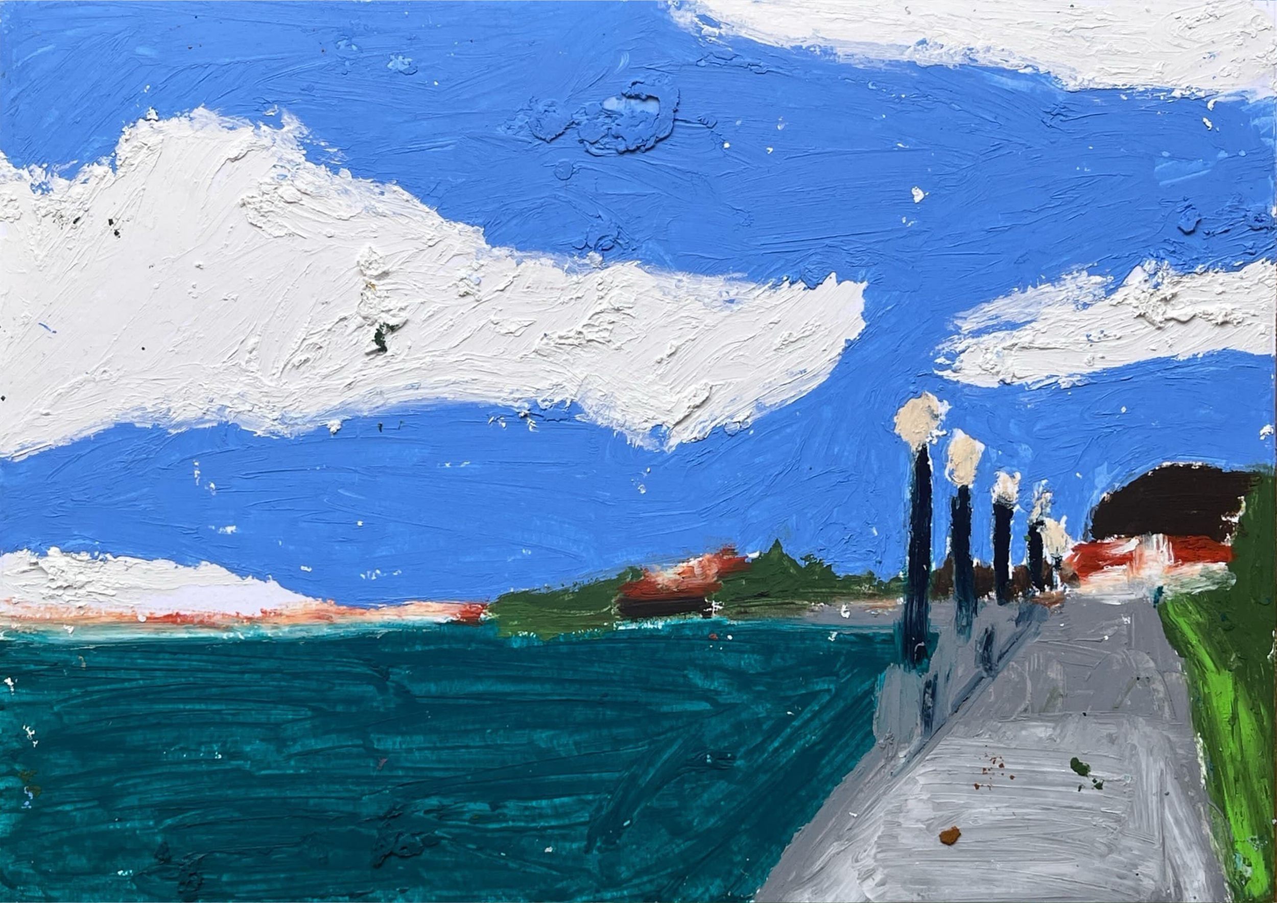 Sem título, óleo s/papel, 29,7 cm x 42 cm