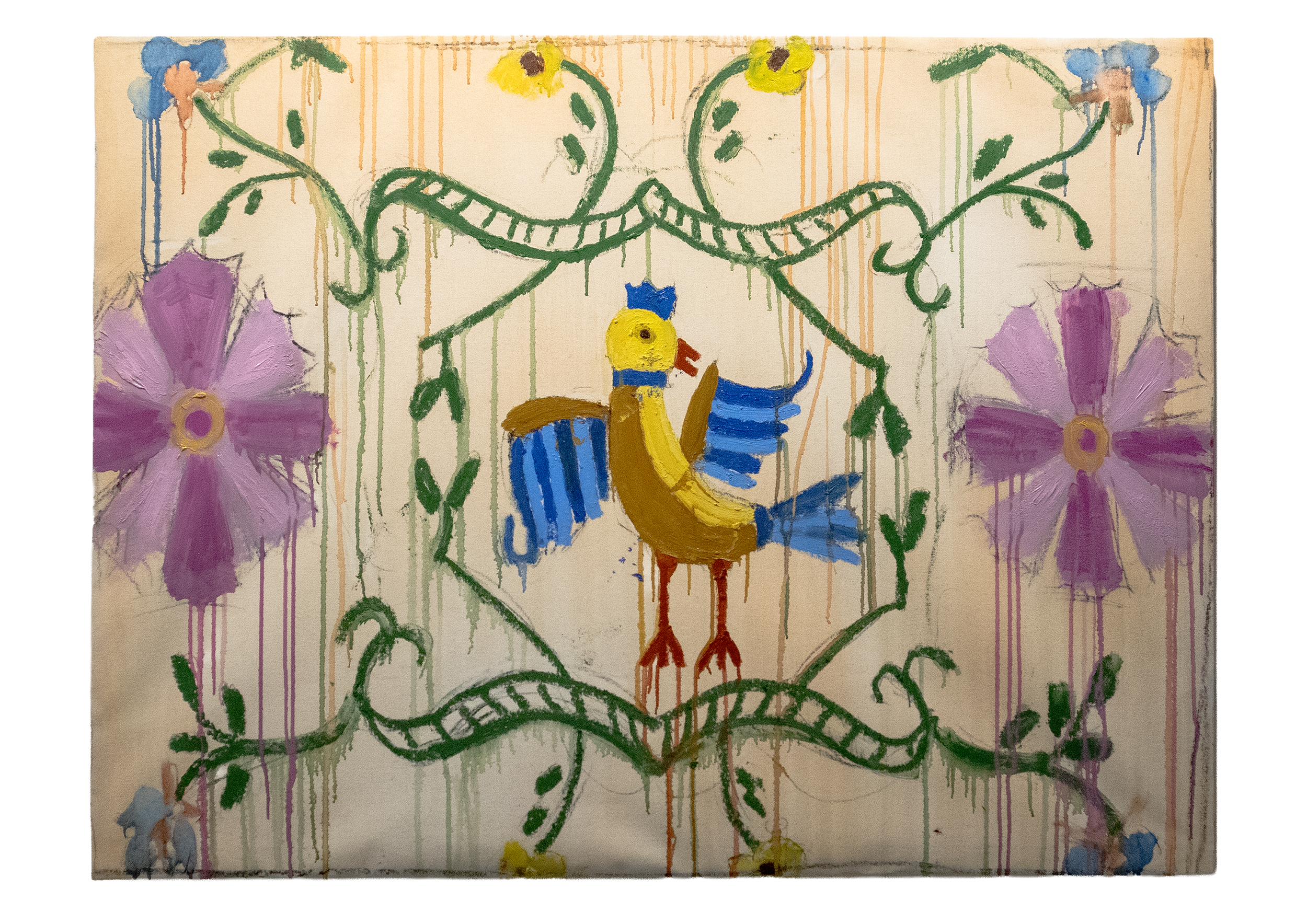 Por cima do sono, óleo e carvão s/tela, 120 cm x 90 cm