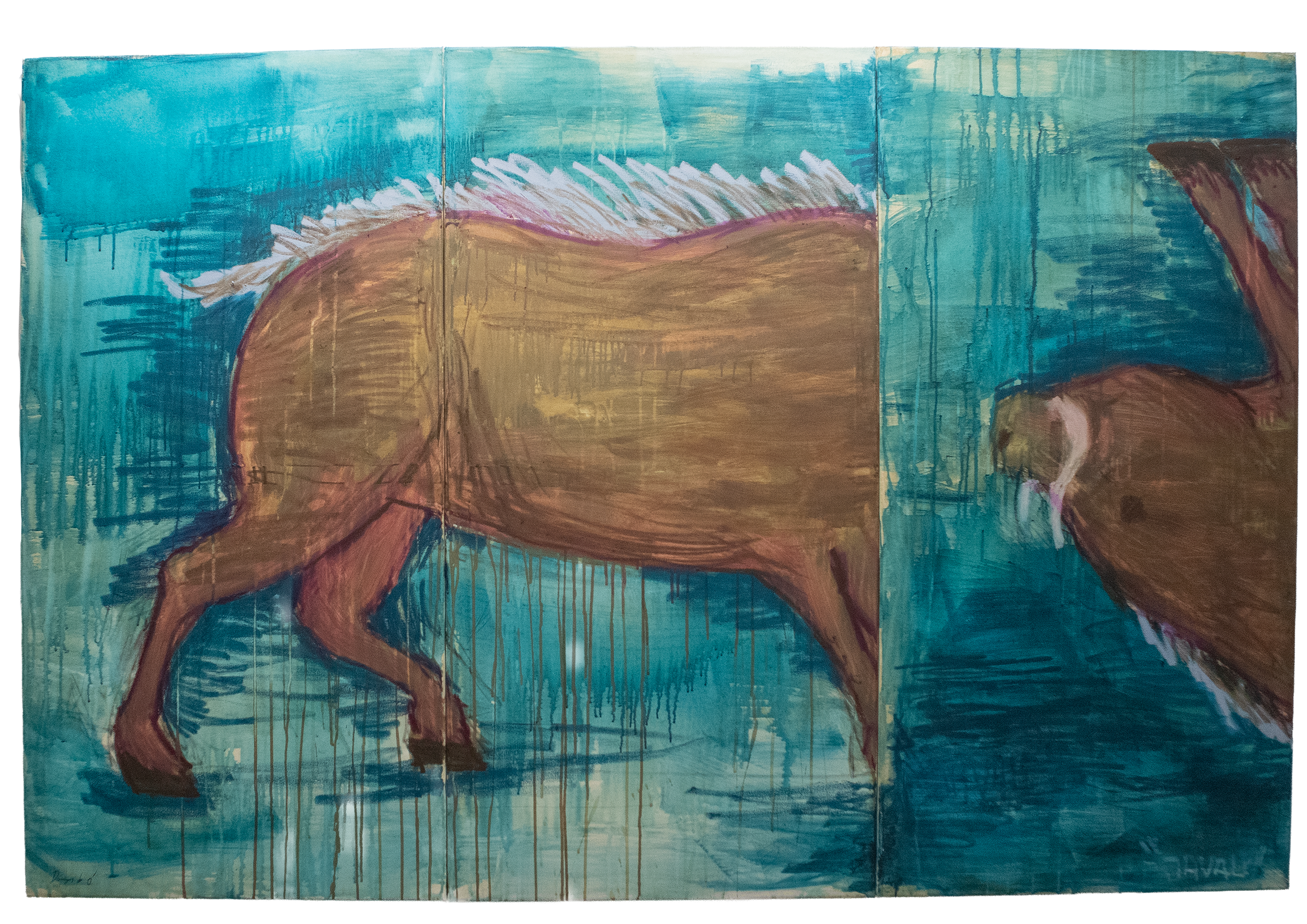 Hoje não valho nada, óleo s/tela, 120 cm x 180 cm