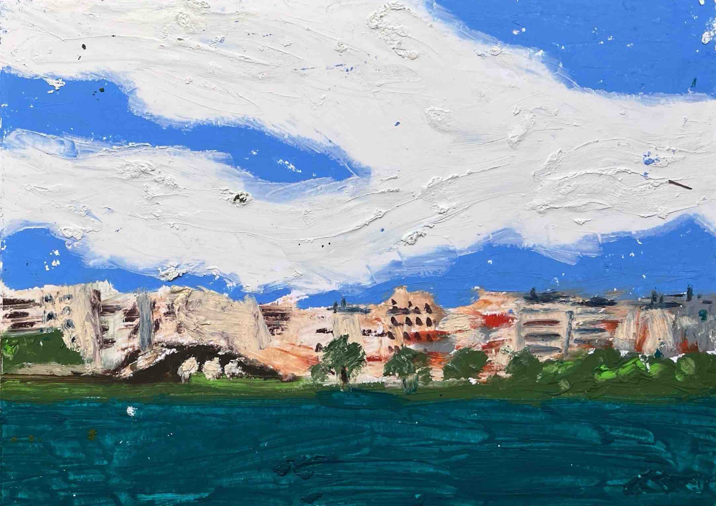 Sem título, óleo s/papel, 29,7 cm x 42 cm