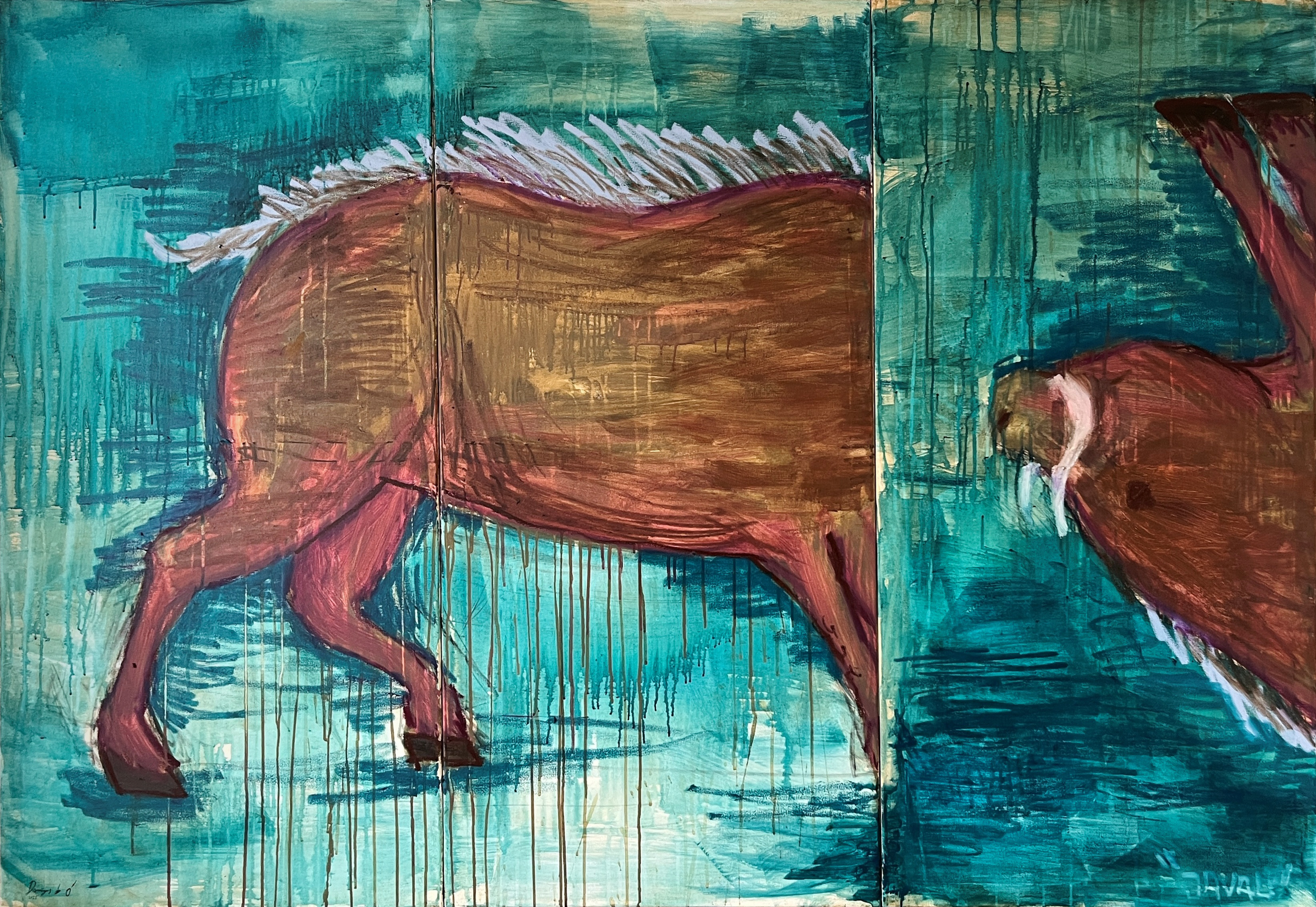 Hoje não valho nada, óleo s/tela, 120 cm x 180 cm