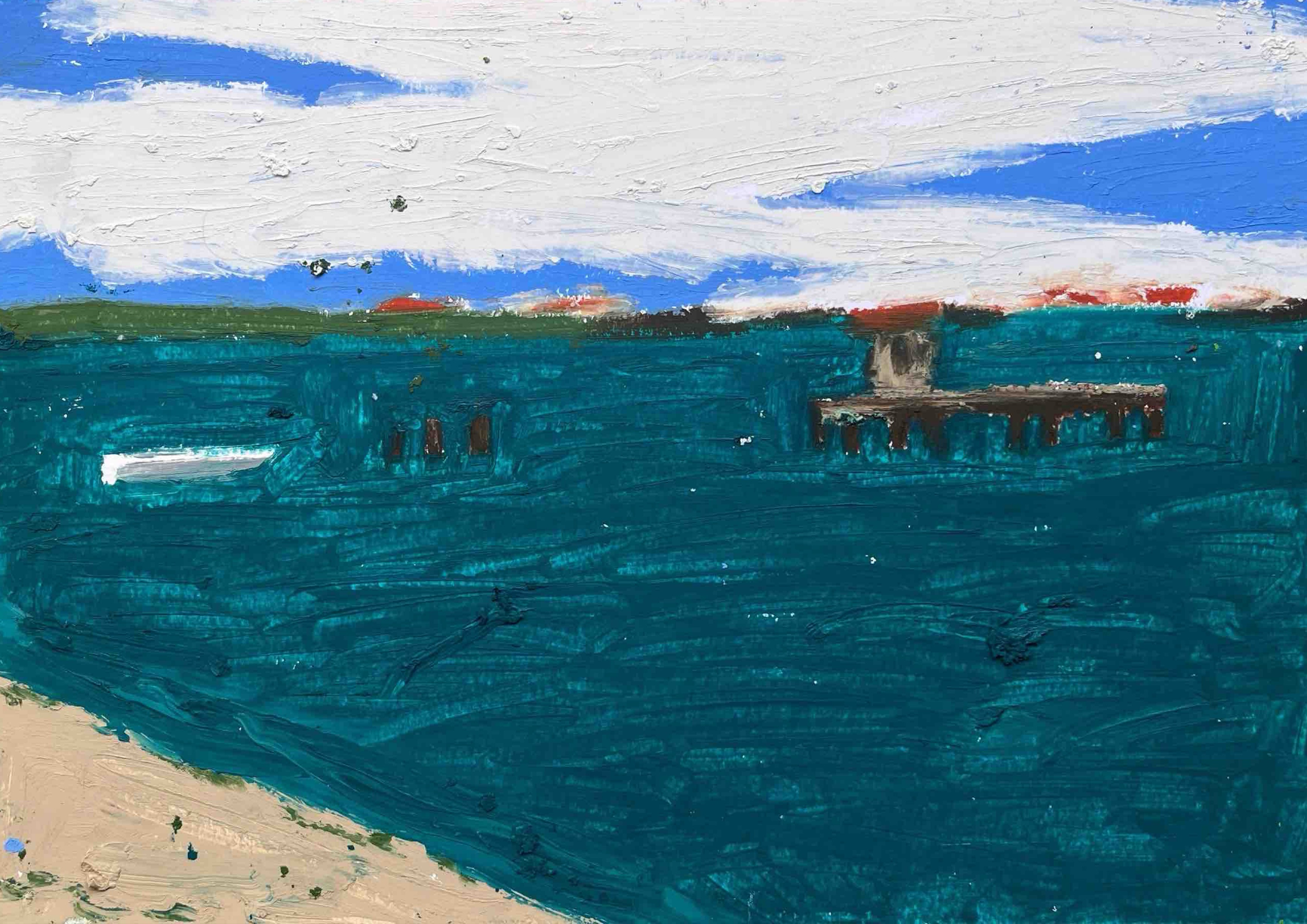 Sem título, óleo s/papel, 29,7 cm x 42 cm