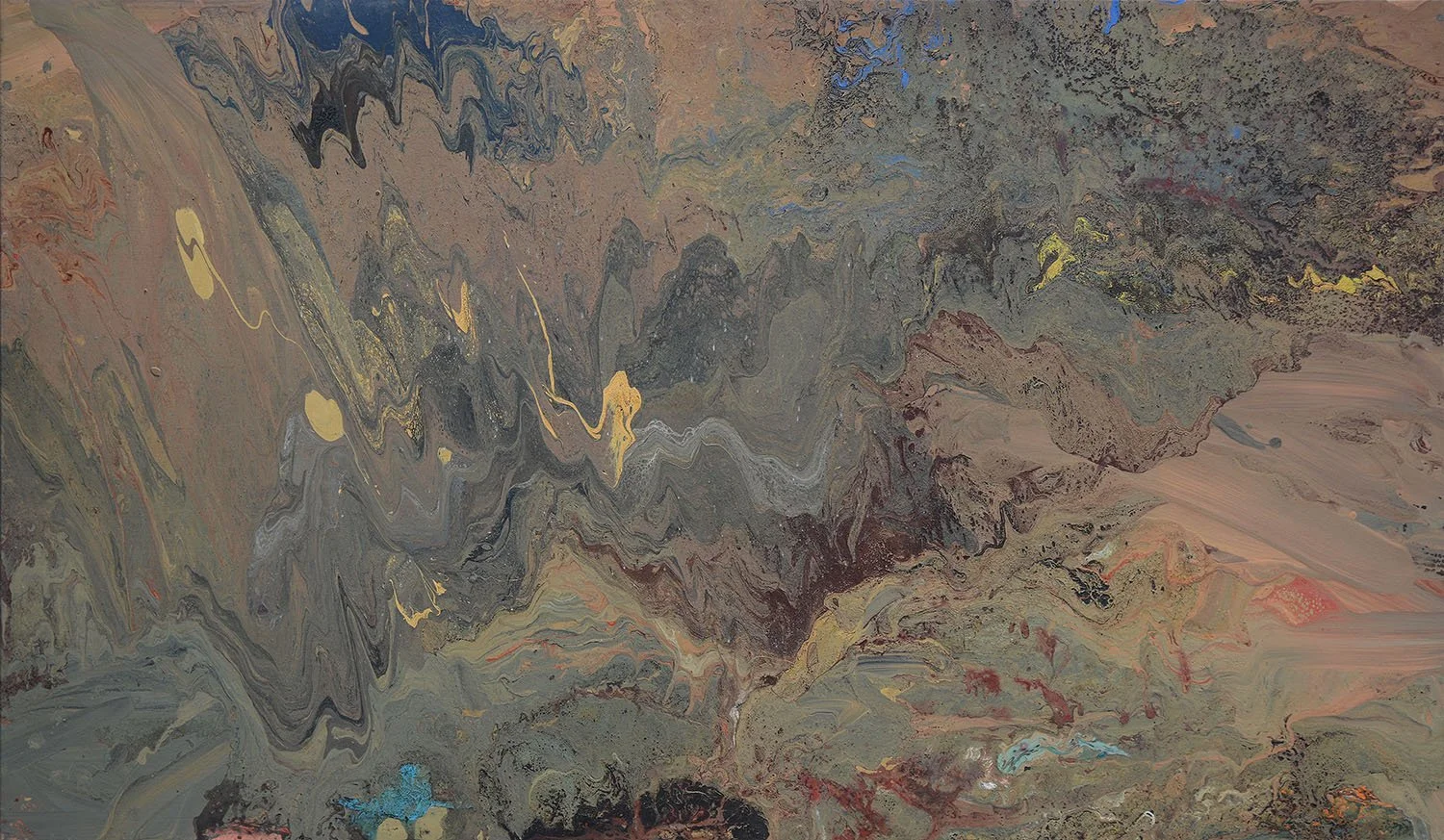 Gold Pour -oil acrylic on canvas-5143
