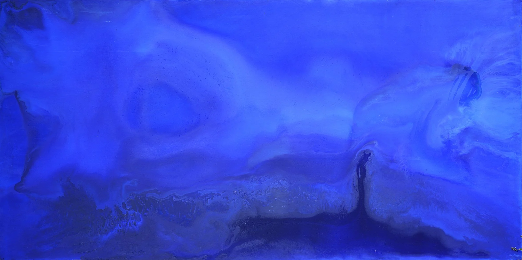 Intense Blue Pour-oil/acrylic on wood-5137-224x122cm
