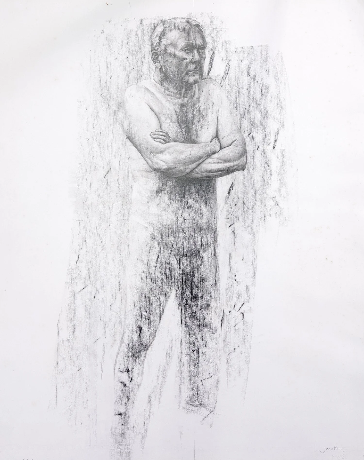 Standing man arms folded-pencil on paper-61x75 cm-Spring'95
