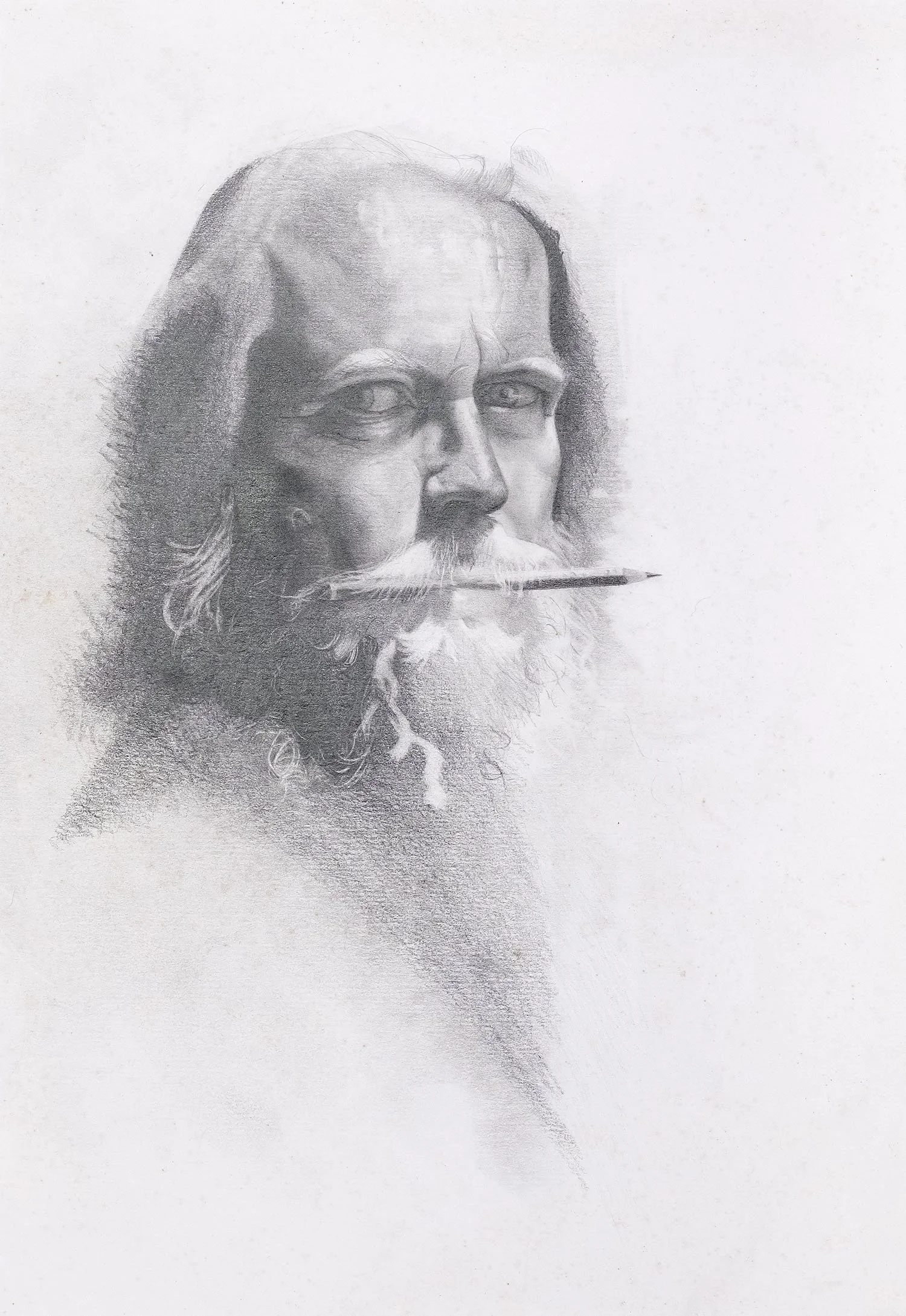 Self portrait with pencil-pencil on paper-.jpg
