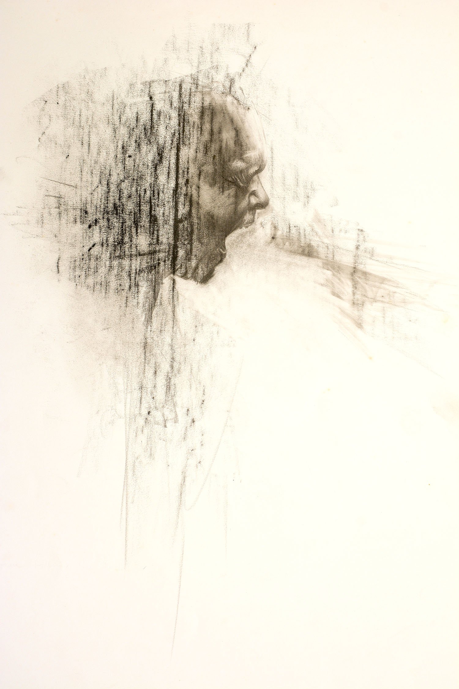 Above the noise-pencil on paper-5079-59x84 cm
