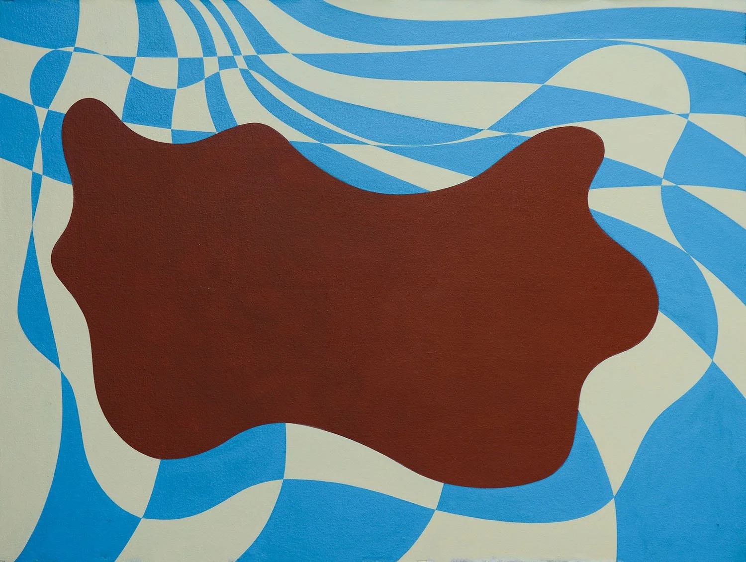 Cream, Yellow Ochre, Indian Red-acrylic on canvas-5036-89x67cm