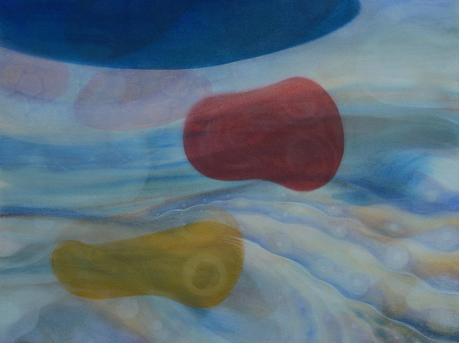 Cloudscape Floating- acrylic on paper-5054-58x42cm