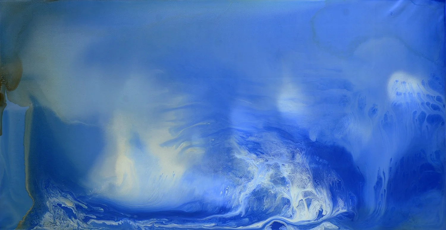 Blue Pour-oil-on canvas-5133-239x125 cm