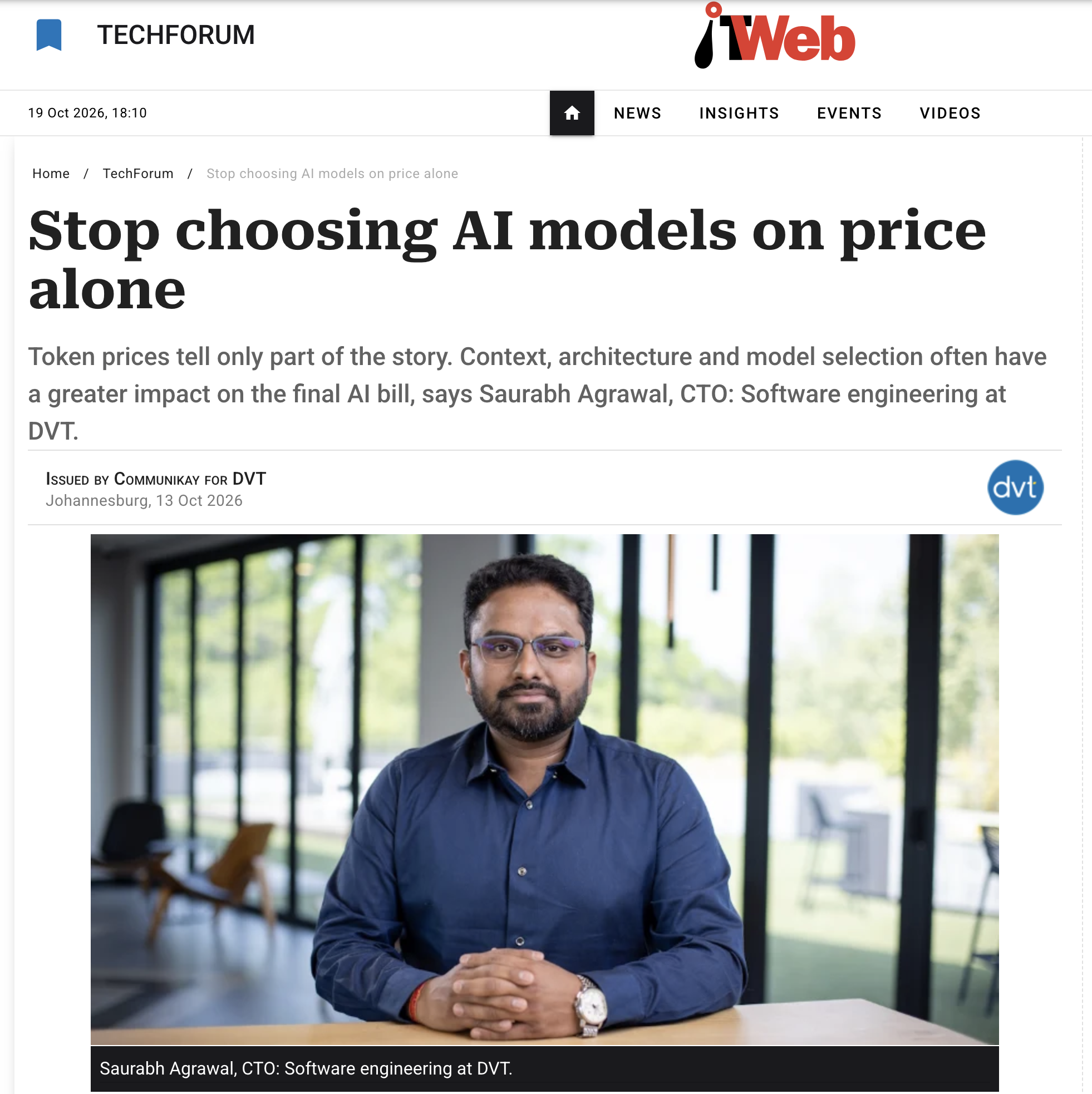 DVT's CTO, Saurabh Agrawal, shares his insights on token usage, model selection, architecture and governance.
