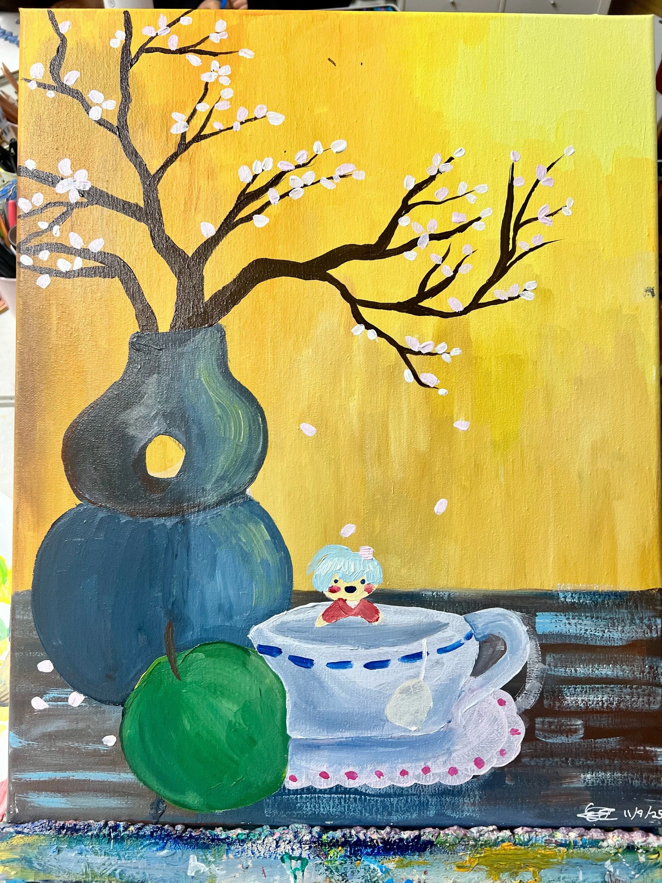 Cherrybrook Art Class Cherry Tree Art Studio Children's Acrylic Painting tutoring tutor still life 11.JPG