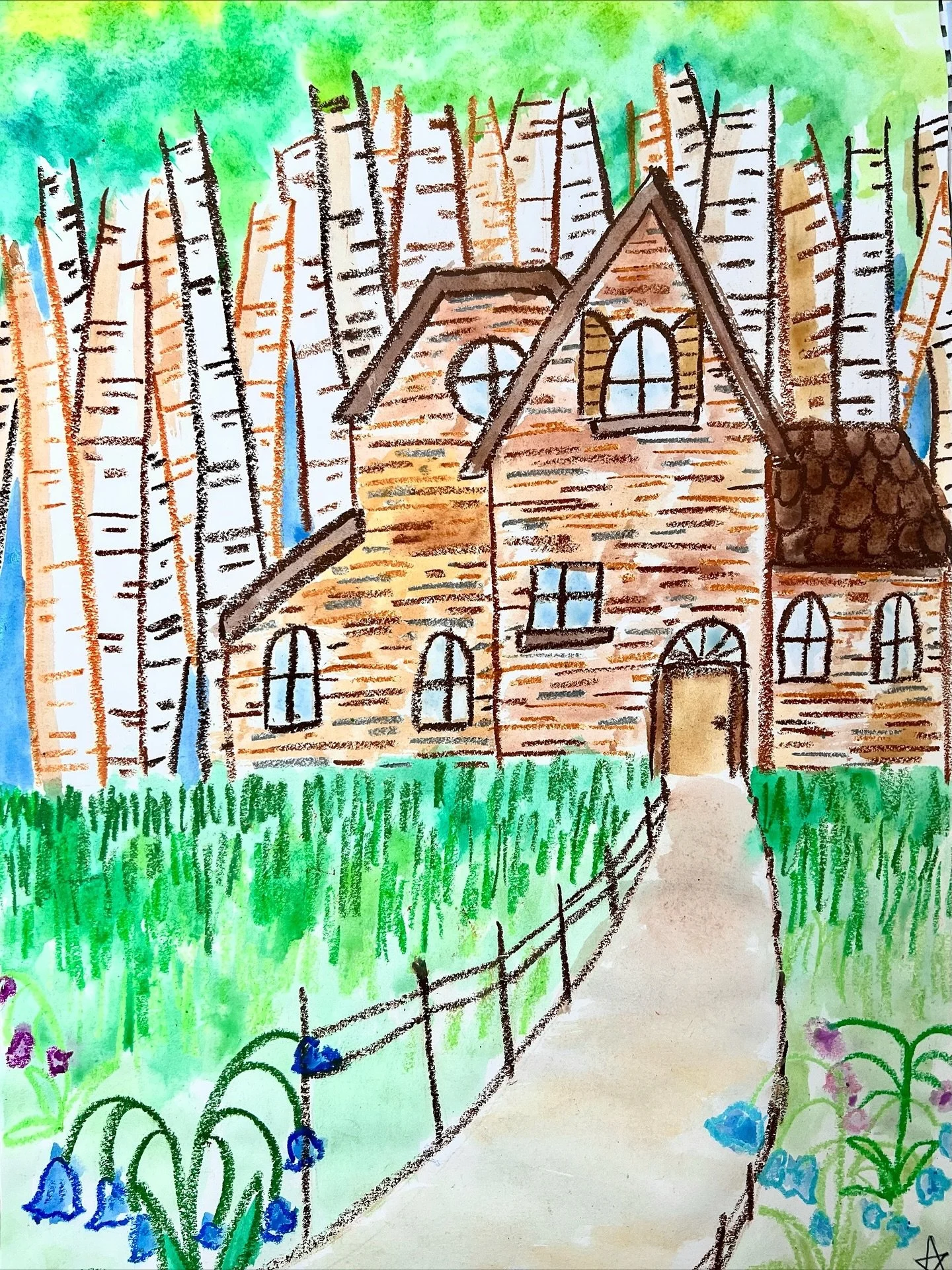 Some works from our first class of Term 4!
Bluebell Woods, a dreamy forest scene with tall birches, winding paths, and storybook cottages 🏡🎨

#cherrytreeartstudio #cherrybrookartclass #kidsartclass #artforkids #bluebellwoods #watercolourart #creati