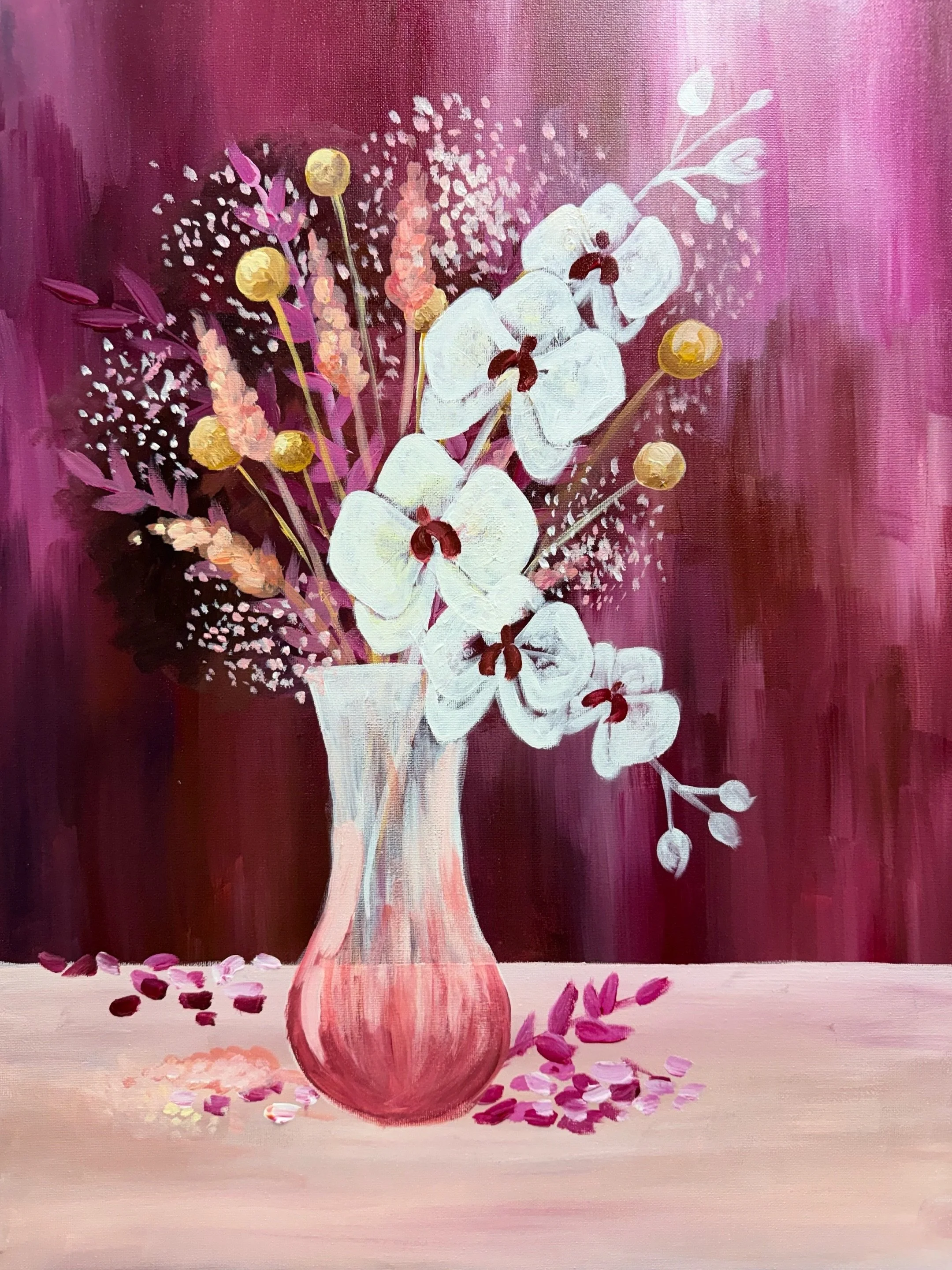 Another round of Dreamy Orchid artworks by the junior high school students 🌙 

Which one is your favourite? 

#cherrytreeartstudio #studentshowcase #cherrybrookart #acrylicpainting #artclassesforkids