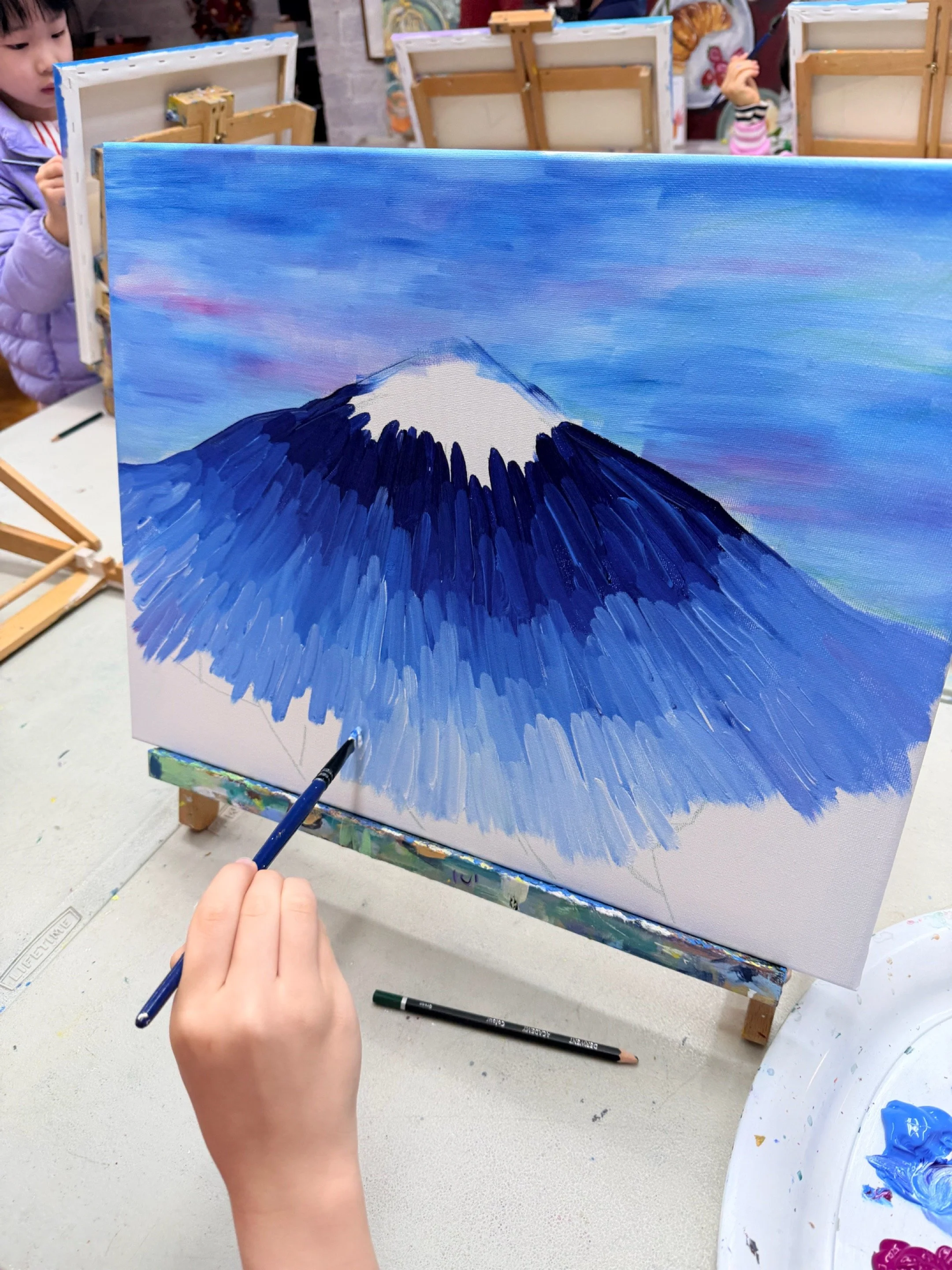 Holida Class Tutor Cherrybrook Cherry Tree Art Studio Mount Fuji in Spring.JPG