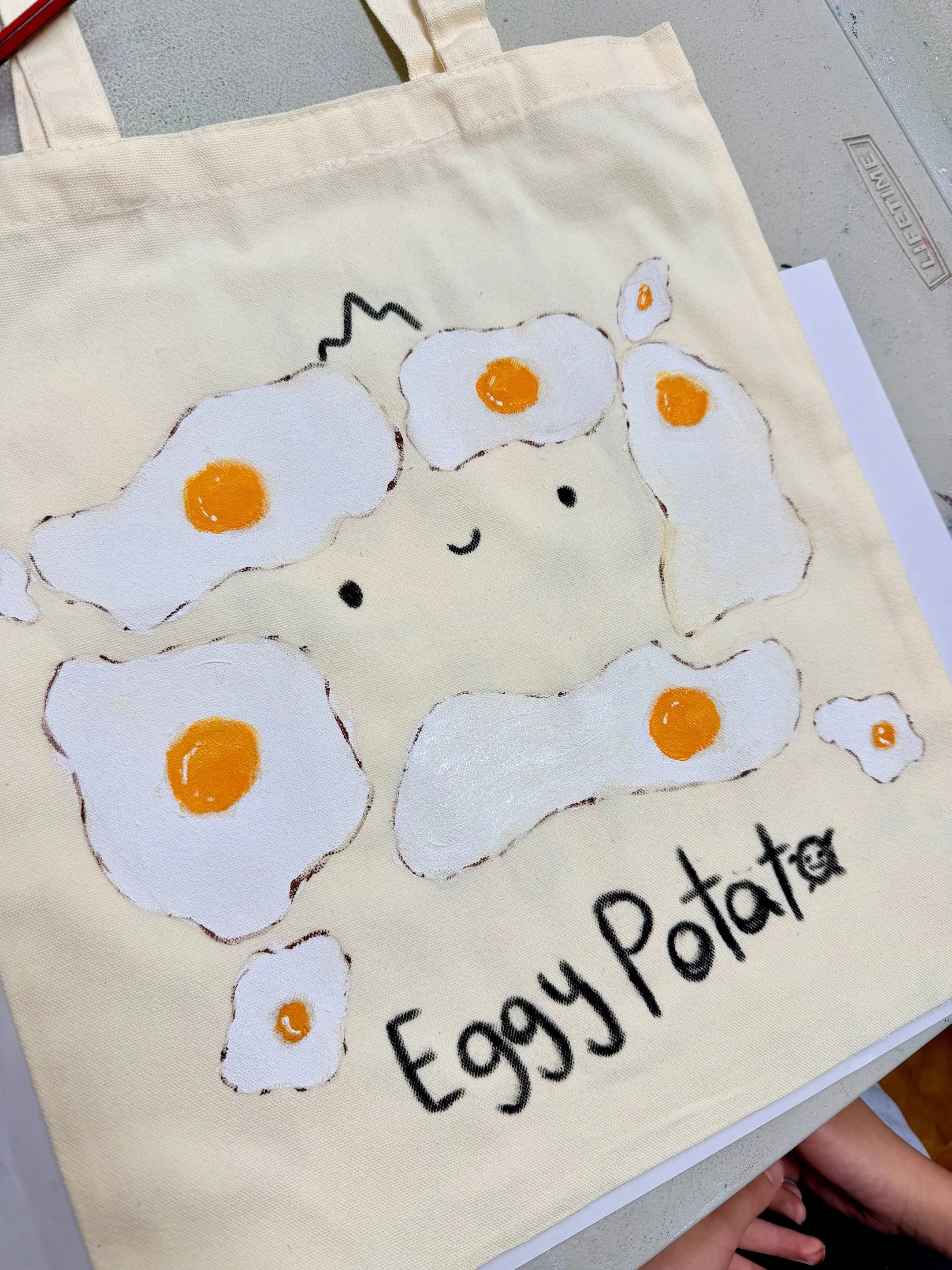 Holida Class Tutor Cherrybrook Cherry Tree Art Egg Tote Bag.JPG